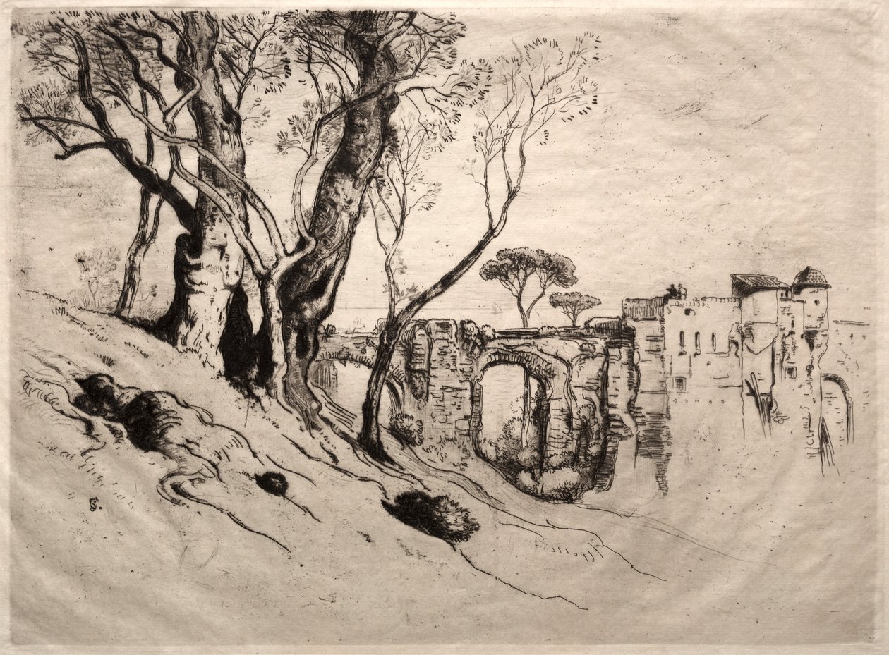 Rivieran oliivipuut, 1884. tekijältä Samuel Colman