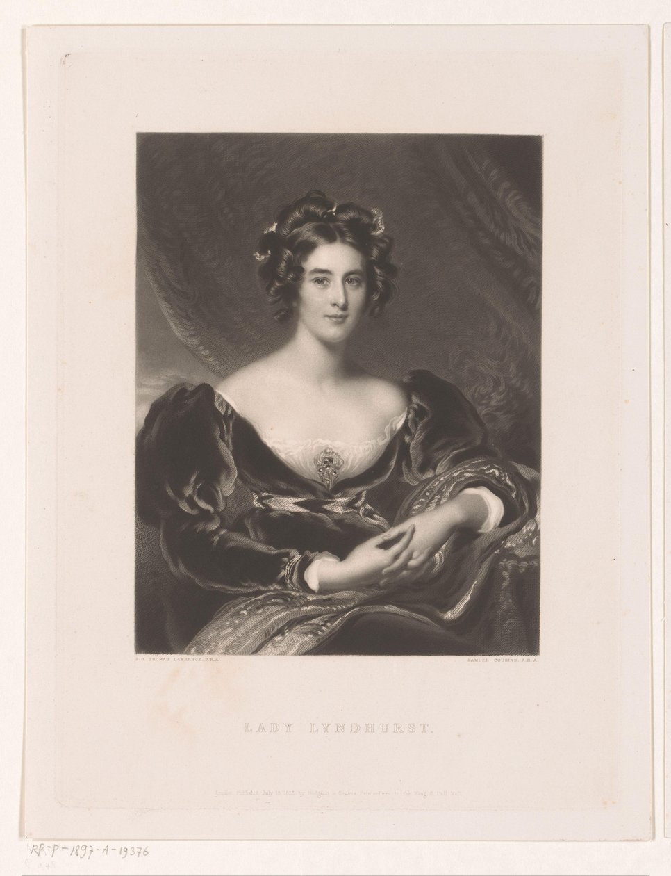 Portree on Sarah Garay Lyndhurst Lady Lyndhurst (otsikko esineessä) tekijältä Samuel Cousins