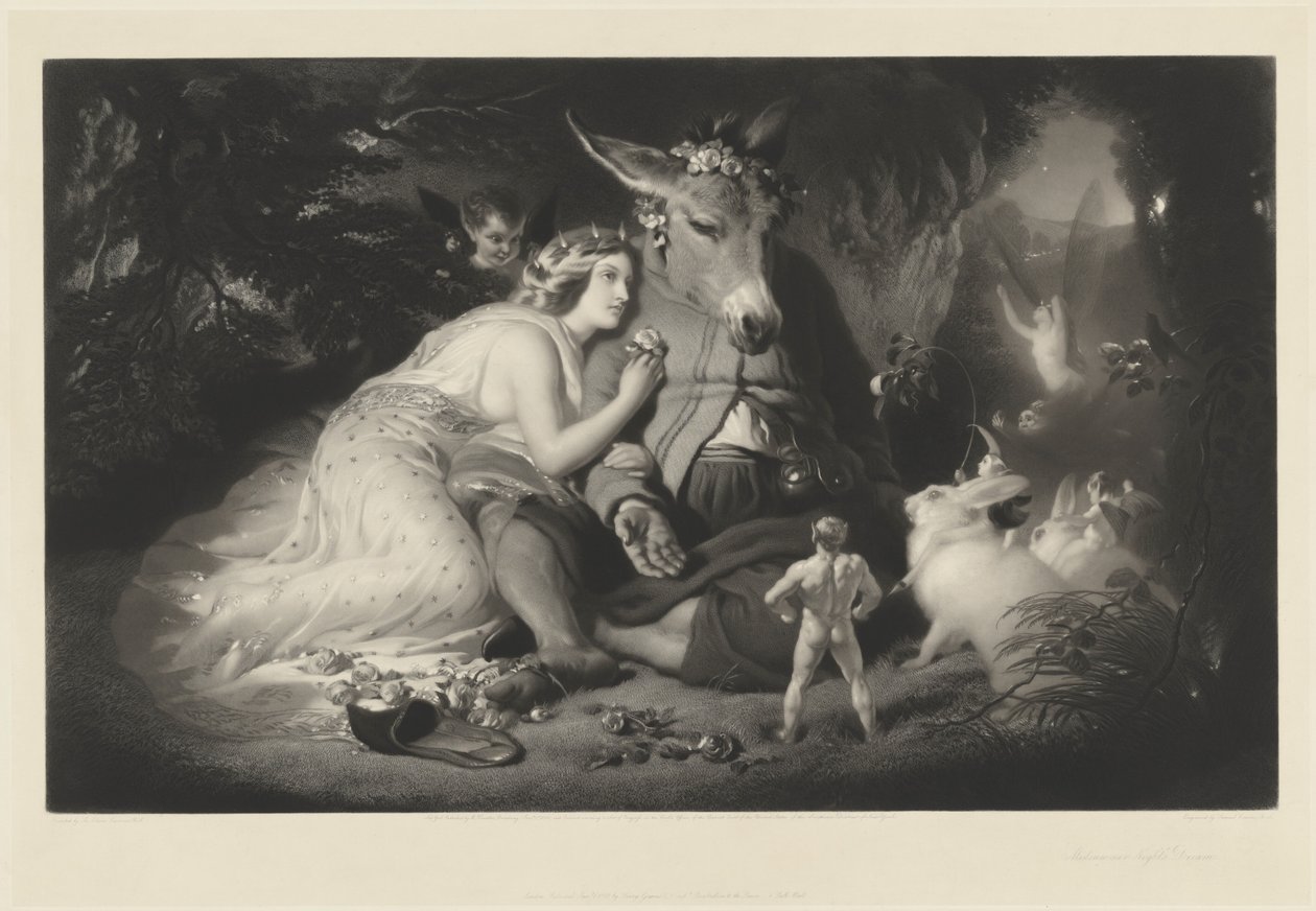 Kesäyön unelma tekijältä Samuel Cousins after Sir Edwin Landseer