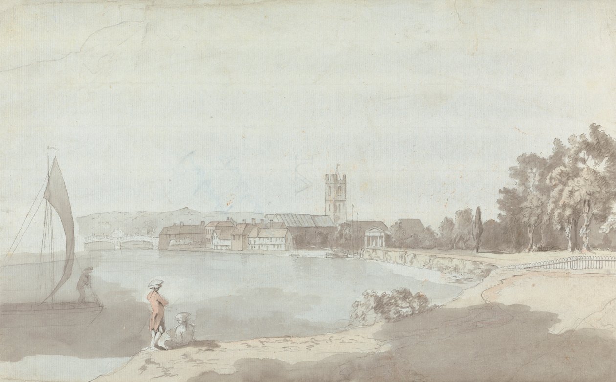 West Country Town joen rannalla tekijältä Samuel Davis