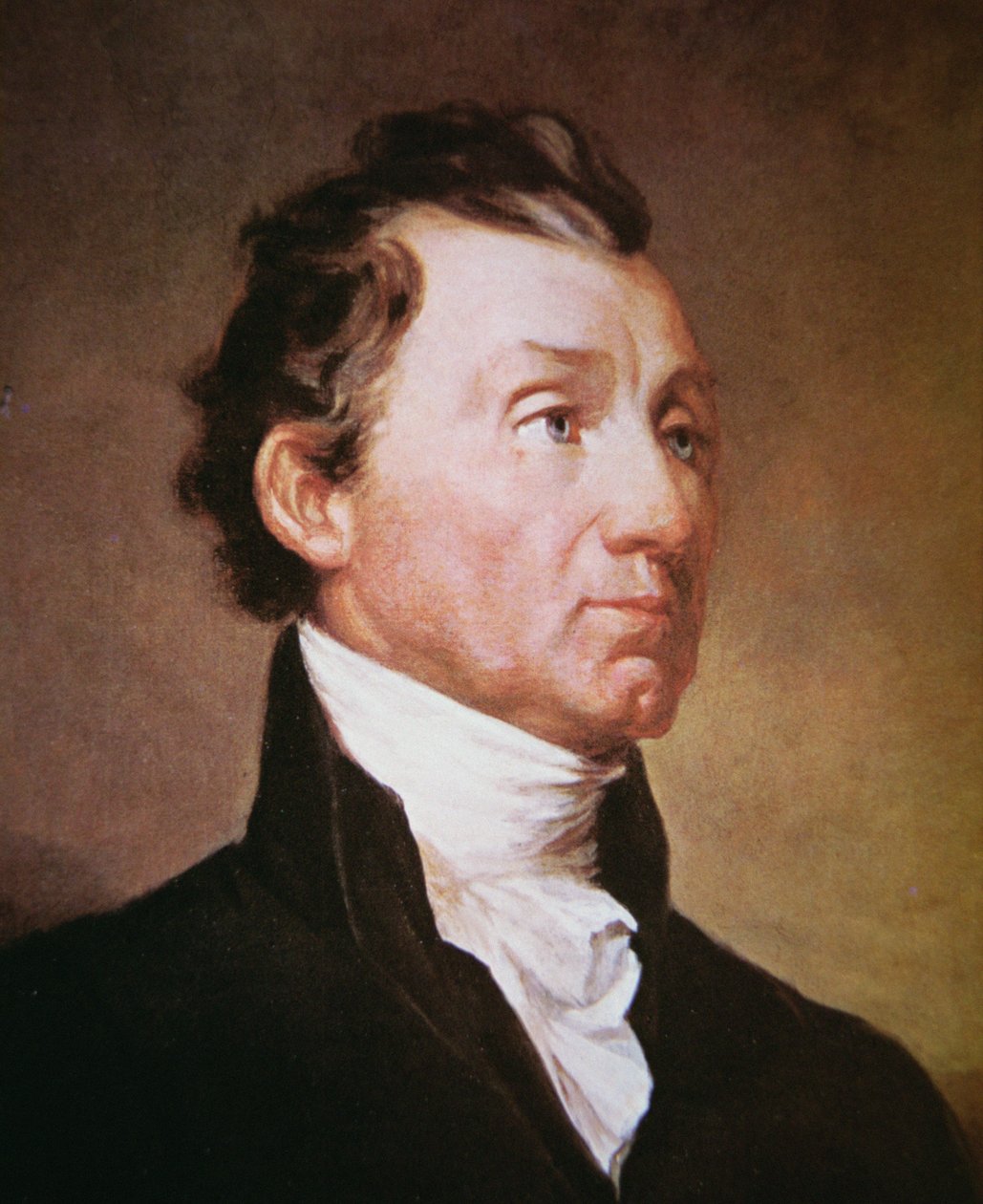 James Monroe (1758-1831) (väri litho) tekijältä Samuel Finley Breese Morse