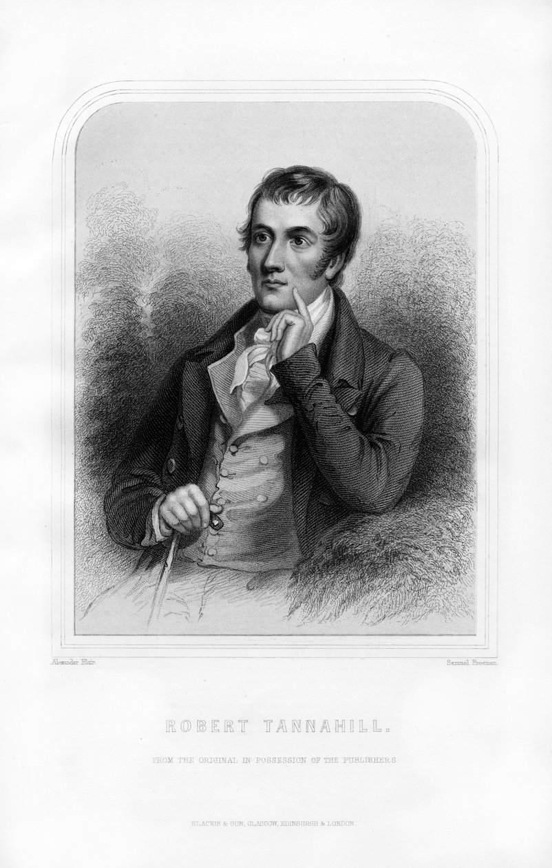 Robert Tannahill, skotlantilainen runoilija, 1870 tekijältä Samuel Freeman