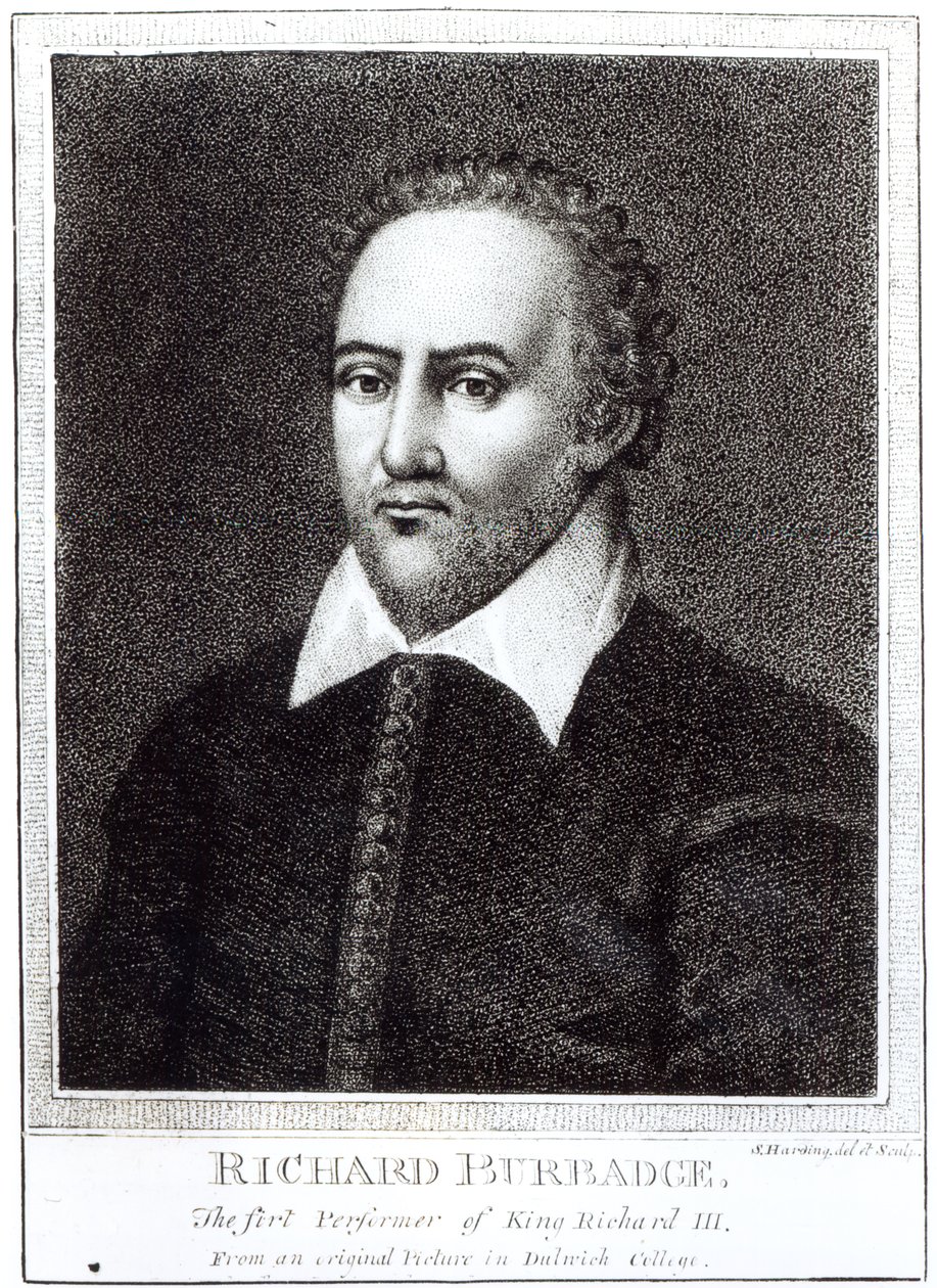 Muotokuva Richard Burbadgesta (1573-1619) tekijältä Samuel Harding