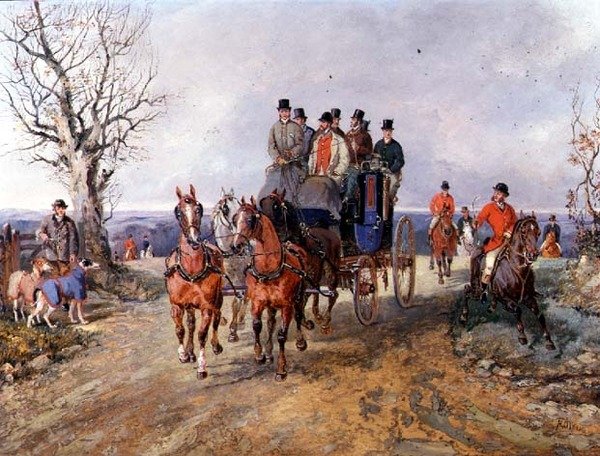 Valmentaja ja neljä avoimella tiellä tekijältä Samuel Henry Alken