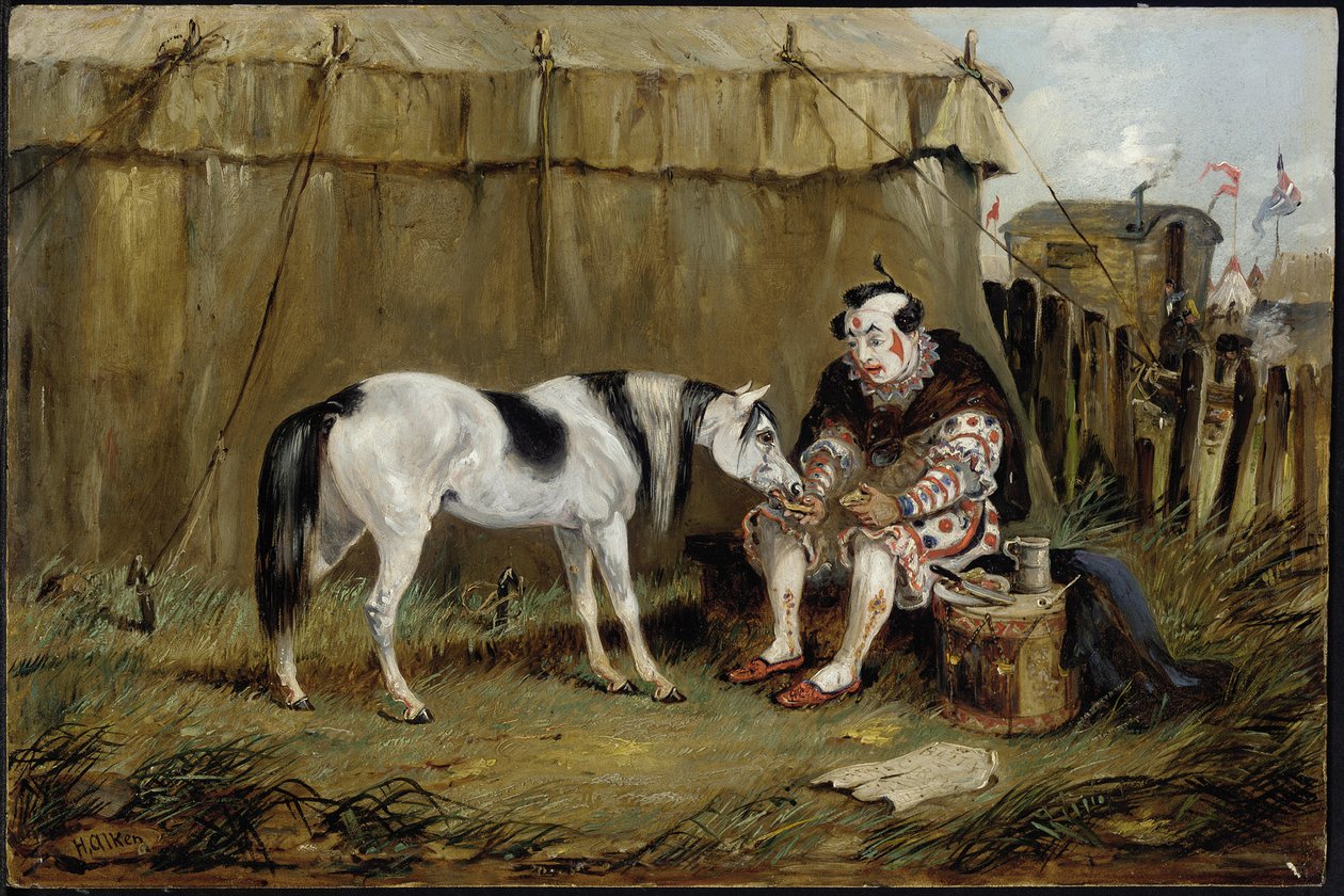 Sirkus, poni ja klovni tekijältä Samuel Henry Alken