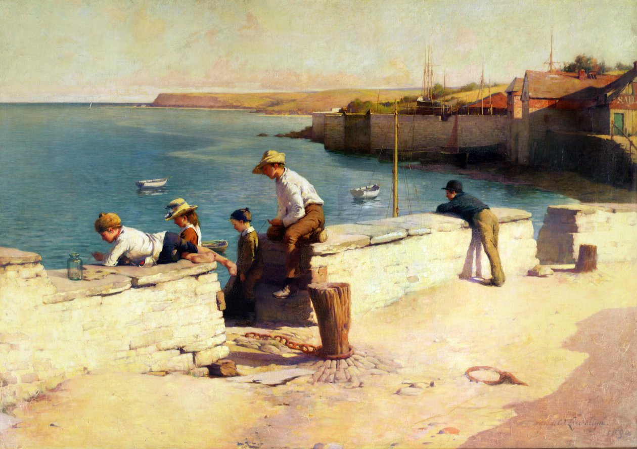Ilta Padstowissa, 1890 tekijältä Samuel Henry William Llewelyn