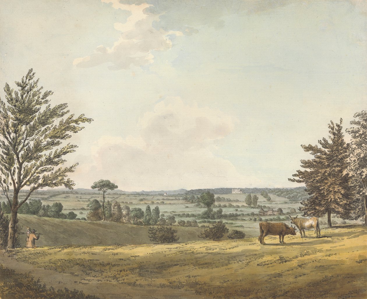 Englefield House, Berkshire tekijältä Samuel Hieronymus Grimm