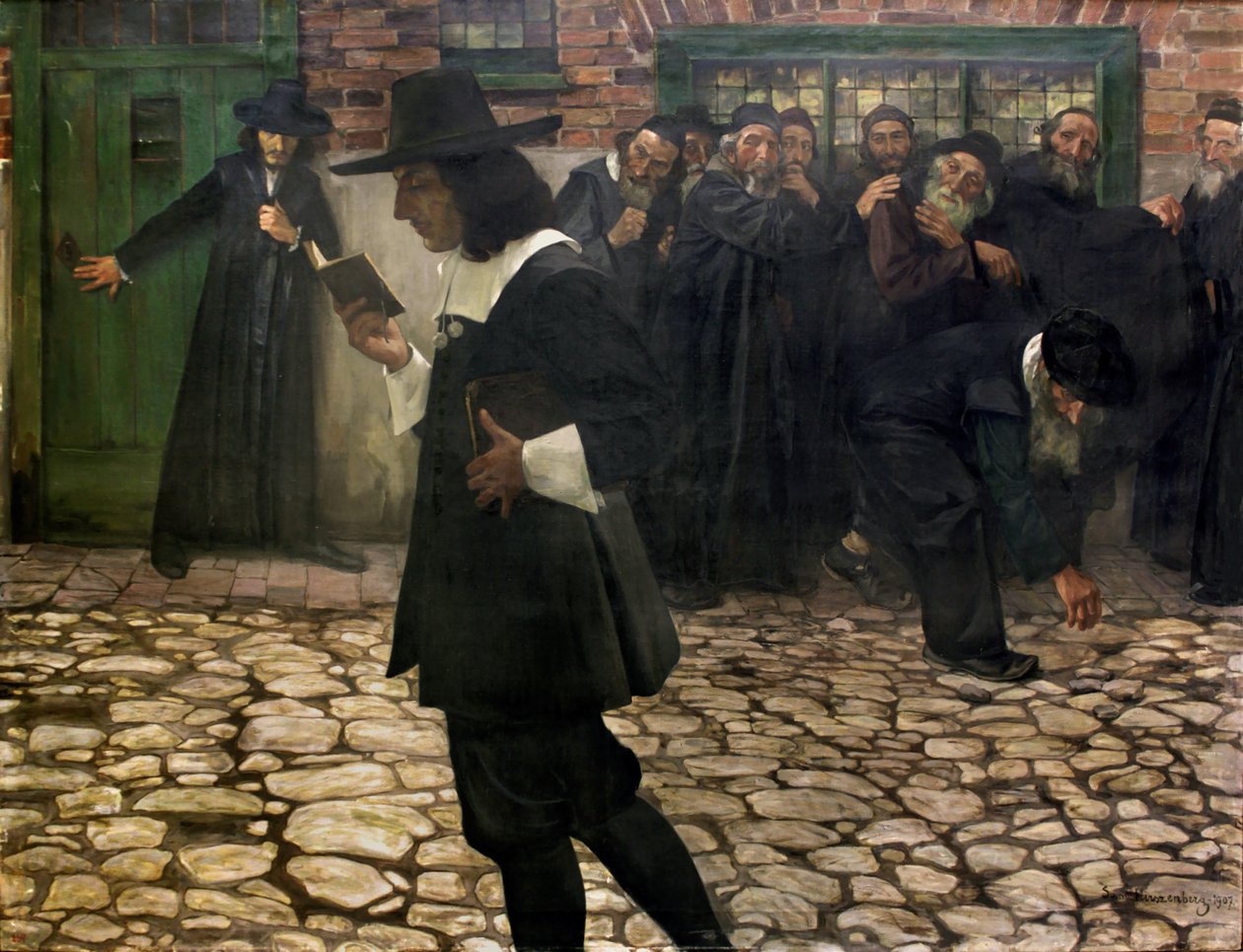 Spinoza kirkosta erotettu, 1907. tekijältä Samuel Hirszenberg