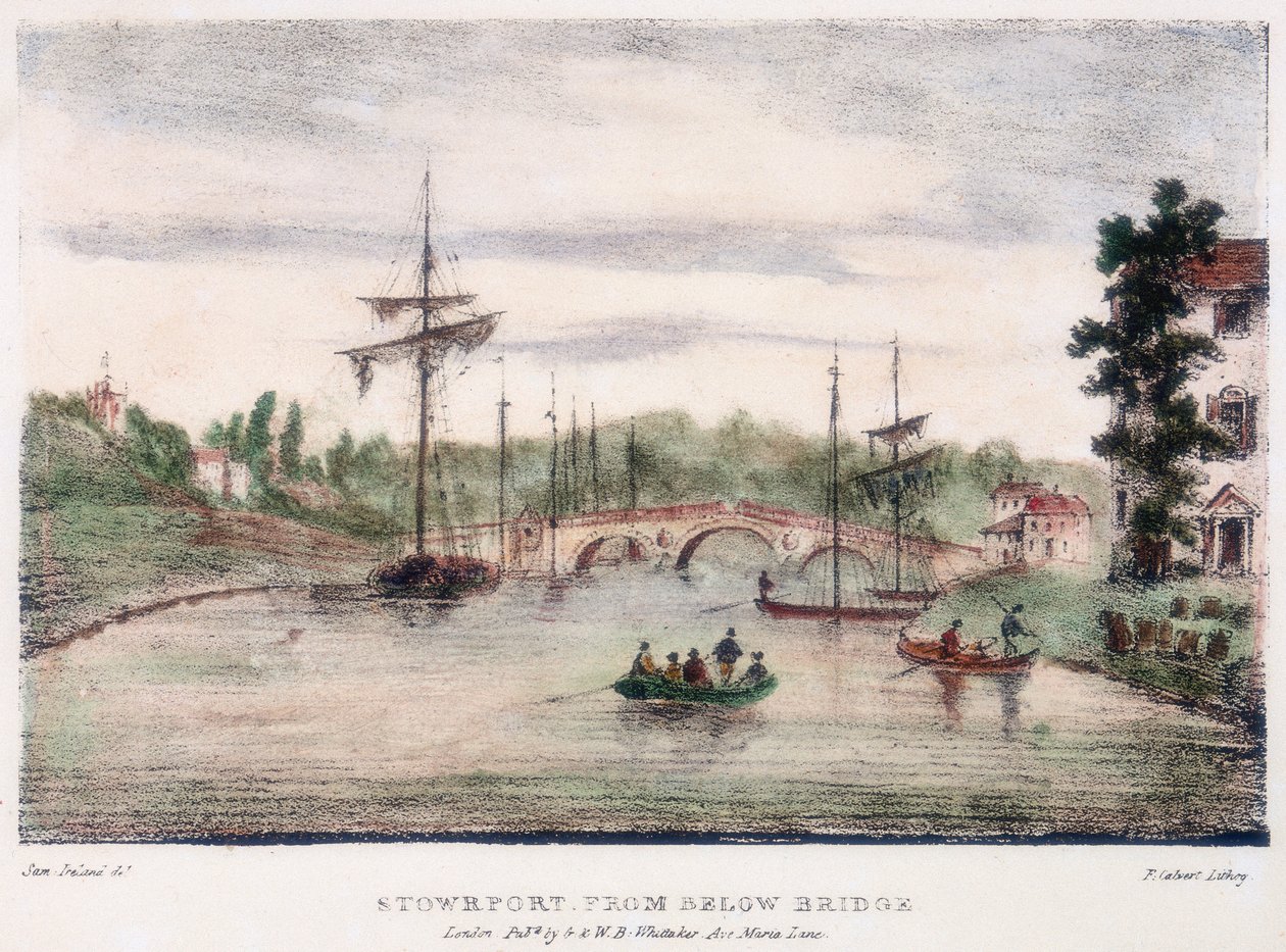 Stourport-on-Severn, Worcestershire, sillan alta, c1795. tekijältä Samuel Ireland