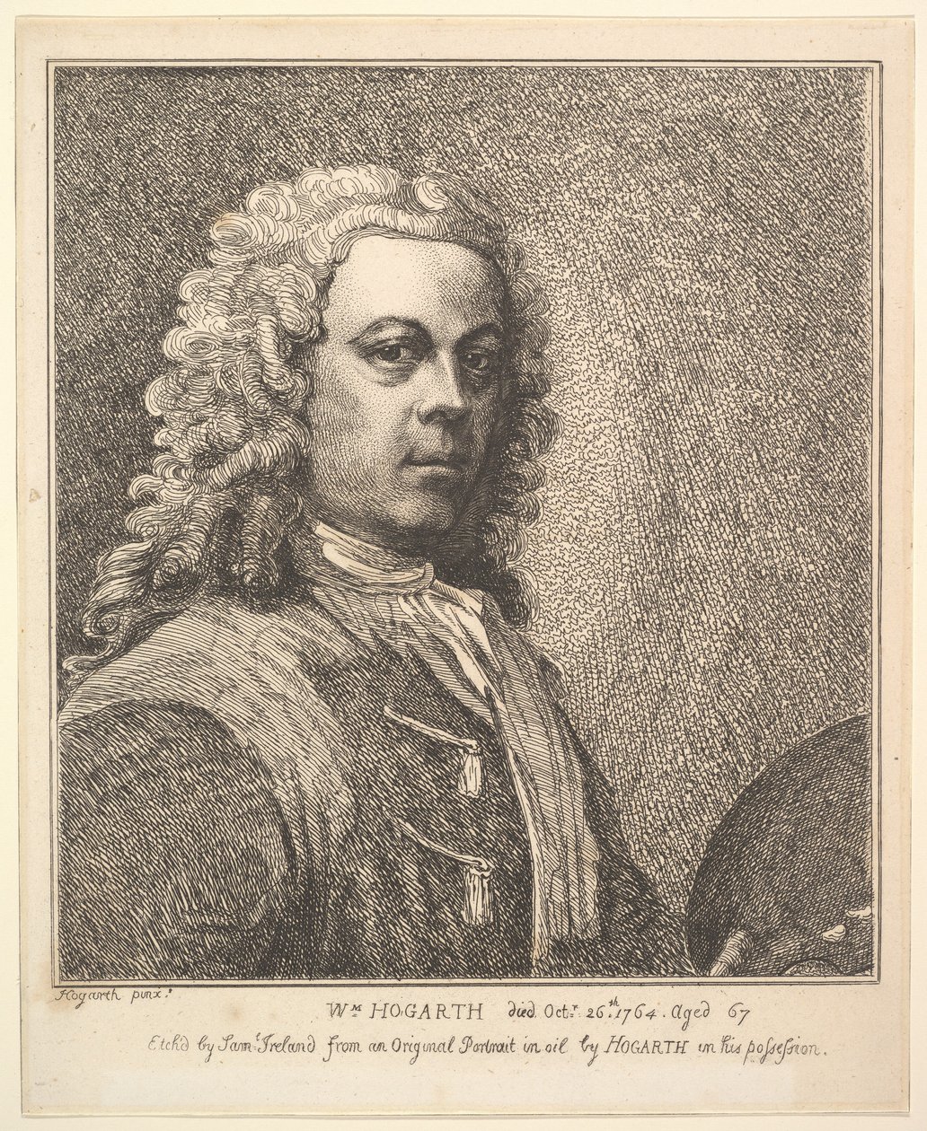 William Hogarth, Omakuva, 1785. tekijältä Samuel Ireland
