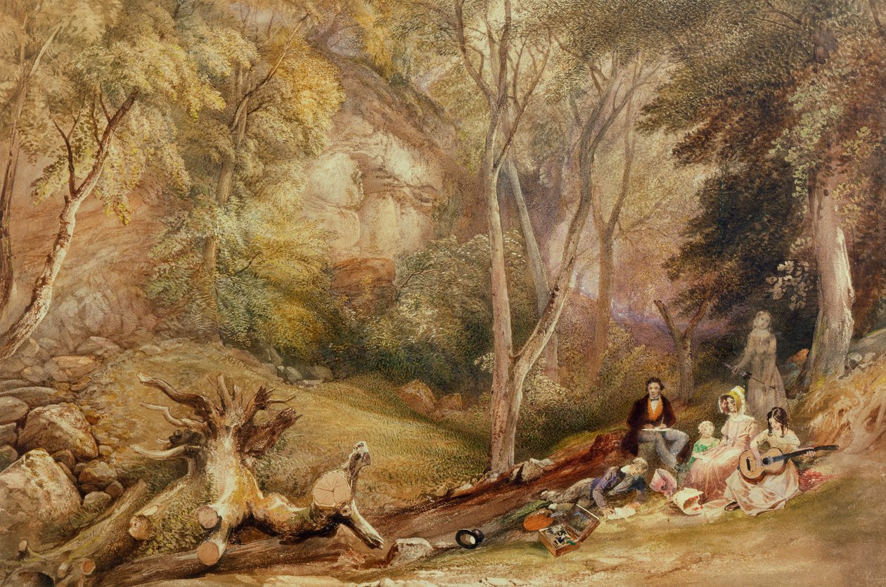 Piirustusjuhlat Leigh Woodsissa, c. 1830 tekijältä Samuel Jackson