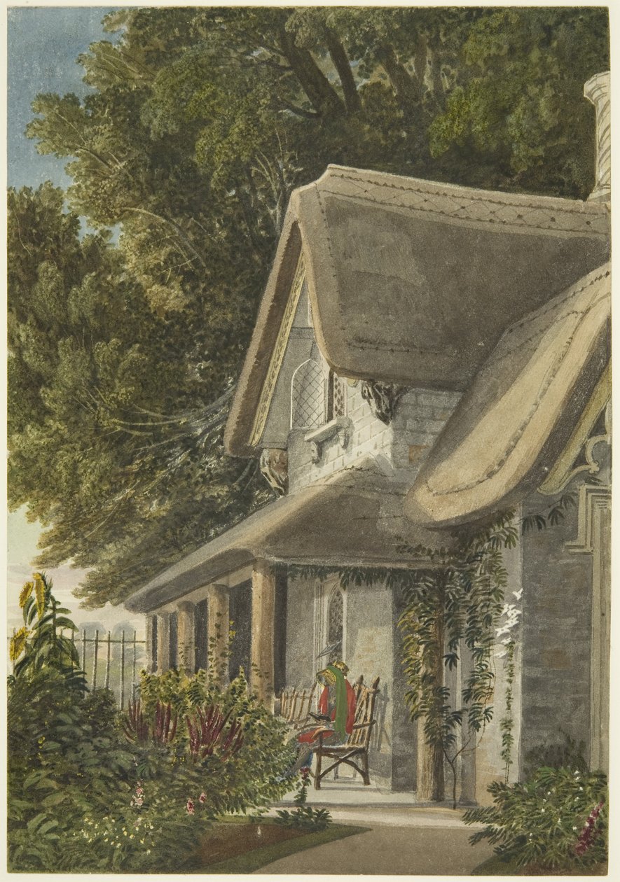 The Lodge, Broomwell House, Brislington, n. 1824 (kynä ja akvarelli paperilla) tekijältä Samuel Jackson