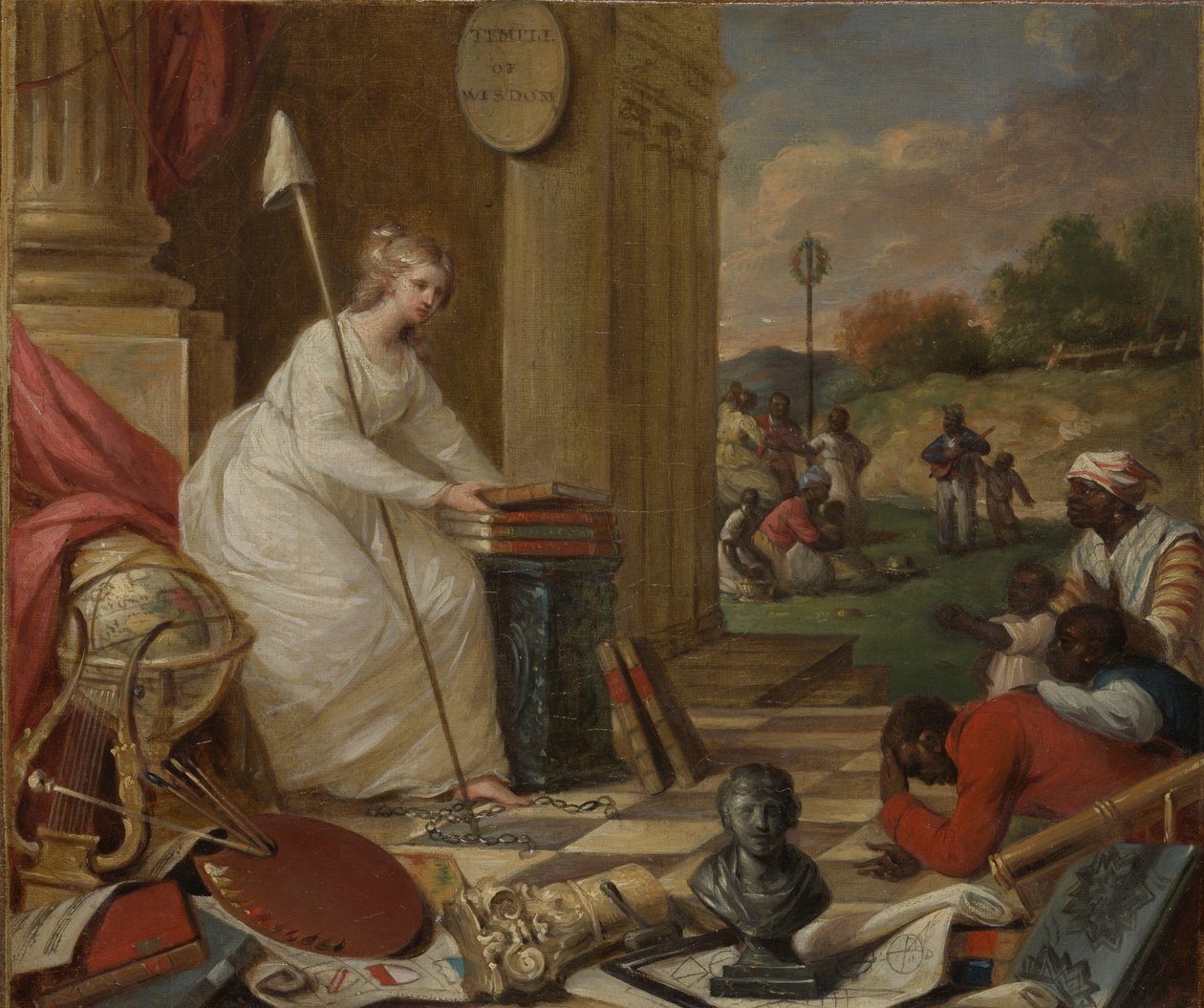 Study For Liberty Displaying the Arts and Sciences tai The Genius of America..., n. 1791-92. tekijältä Samuel Jennings