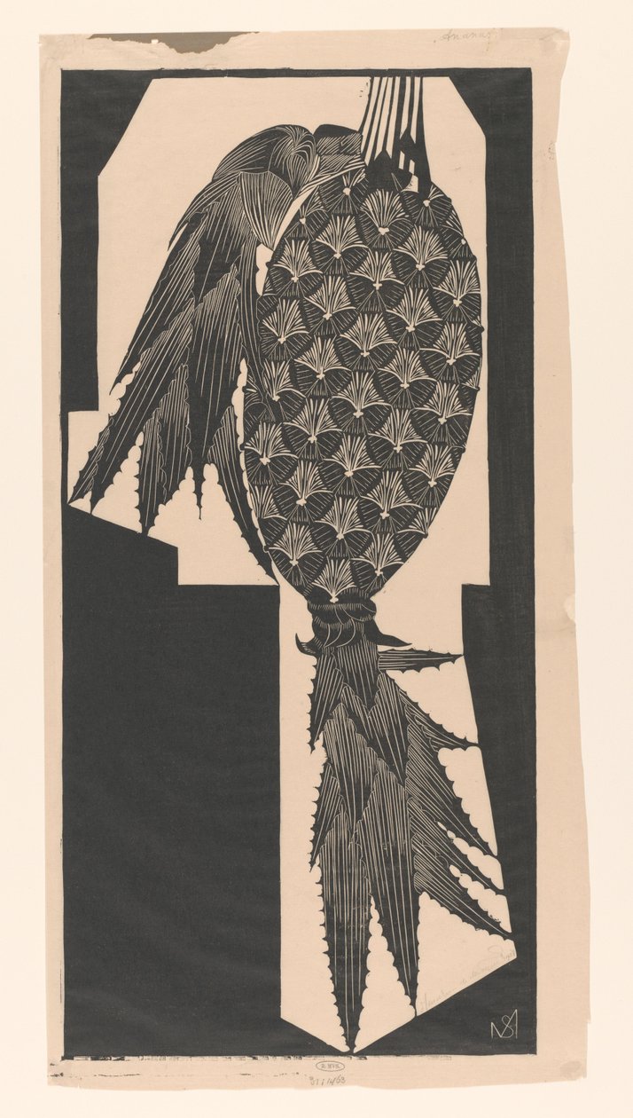 Ananas (alkuperäinen nimi esineessä) tekijältä Samuel Jessurun de Mesquita (signed by artist)