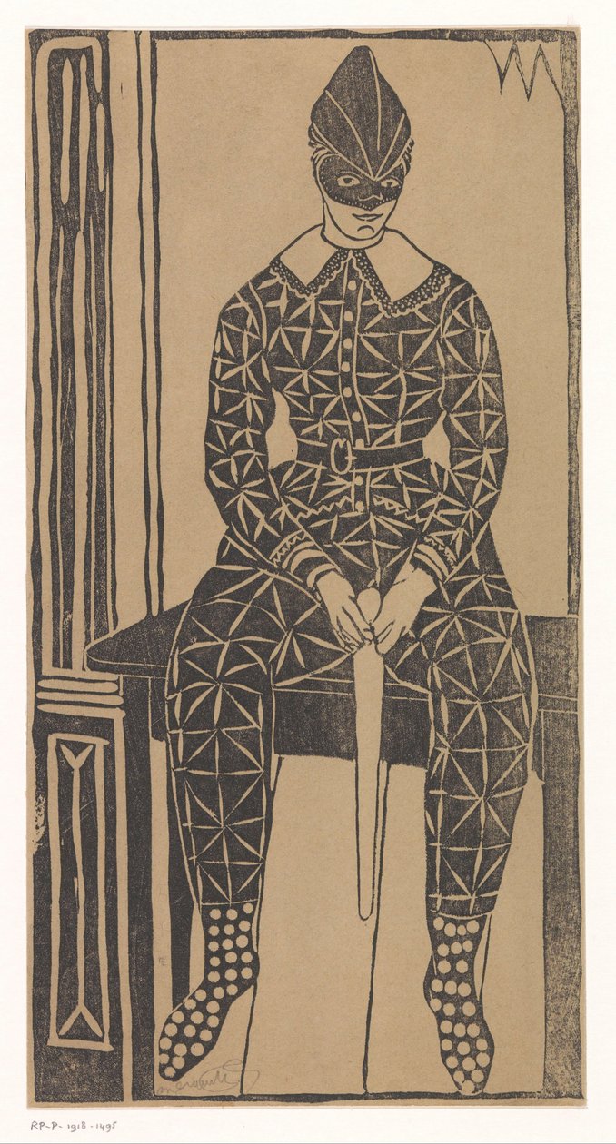 Harlekiini tekijältä Samuel Jessurun de Mesquita (signed by artist)