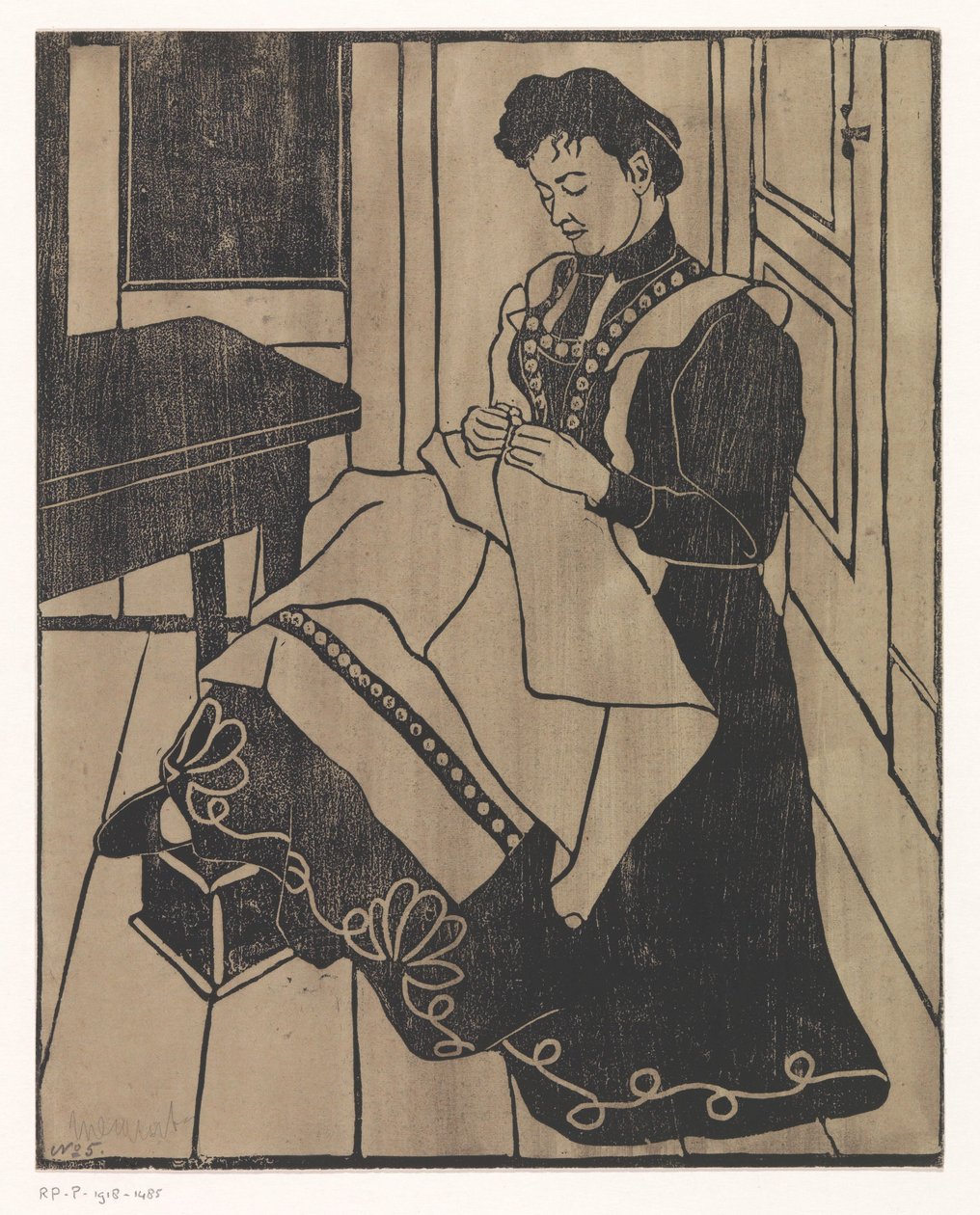 Ompelija tekijältä Samuel Jessurun de Mesquita (signed by artist)