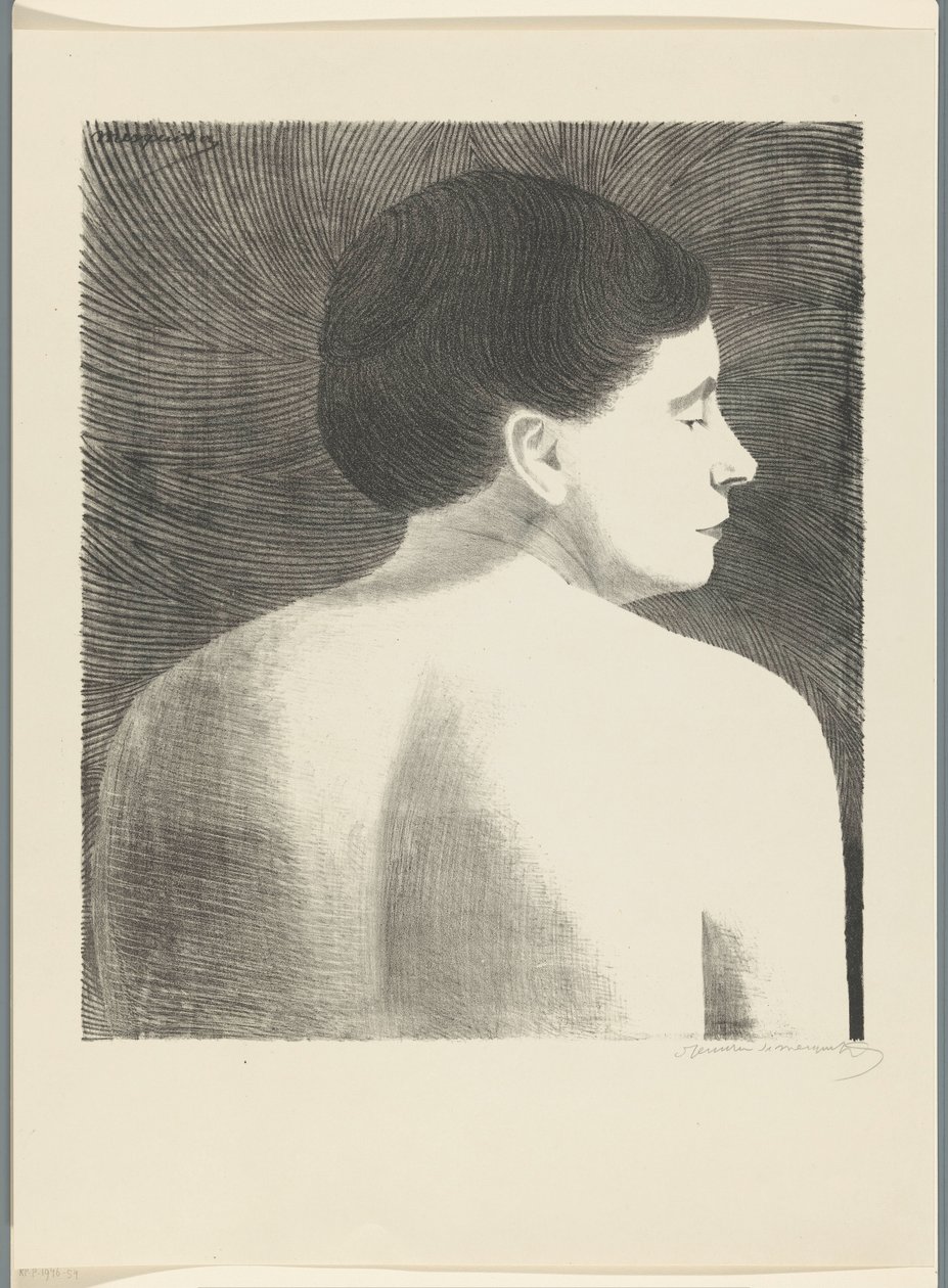 Nainen alaston takaa katsottuna tekijältä Samuel Jessurun de Mesquita (signed by artist)