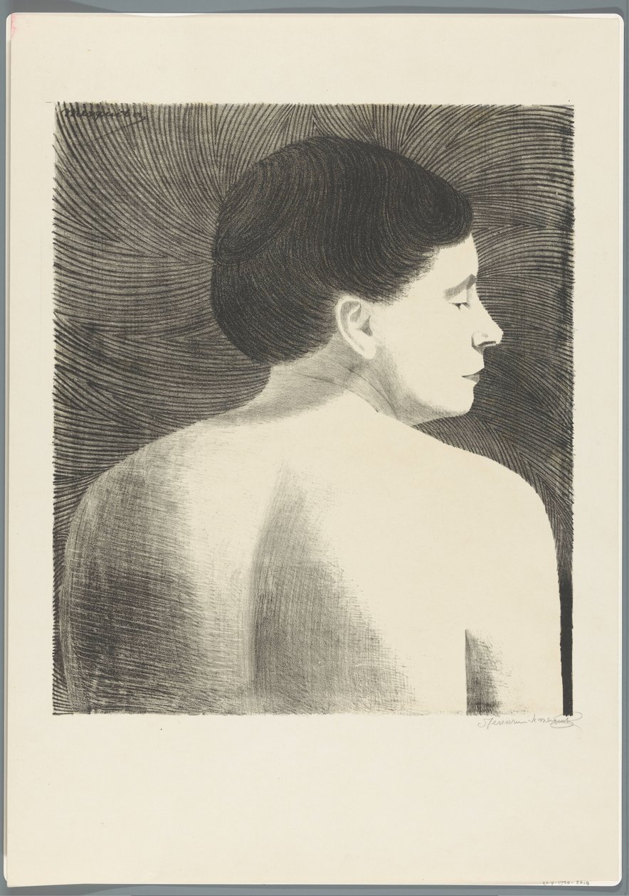Nainen alaston takaa katsottuna tekijältä Samuel Jessurun de Mesquita (signed by artist)