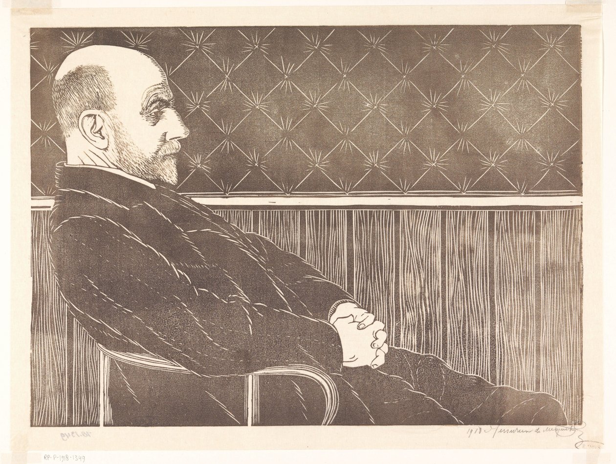 Maurits van der Valkin muotokuva tekijältä Samuel Jessurun de Mesquita (signed by artist)