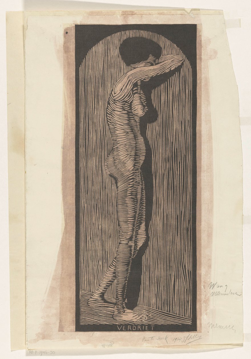 Verdriet (alkuperäinen nimi esineessä) tekijältä Samuel Jessurun de Mesquita (signed by artist)