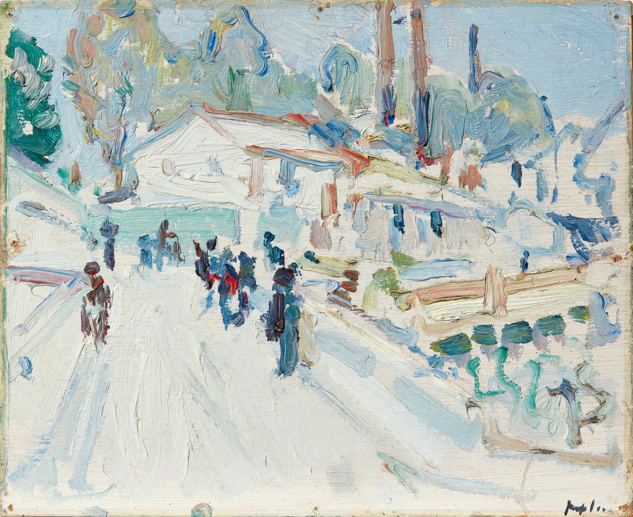 Katu Pariisissa (öljy aluksella) tekijältä Samuel John Peploe