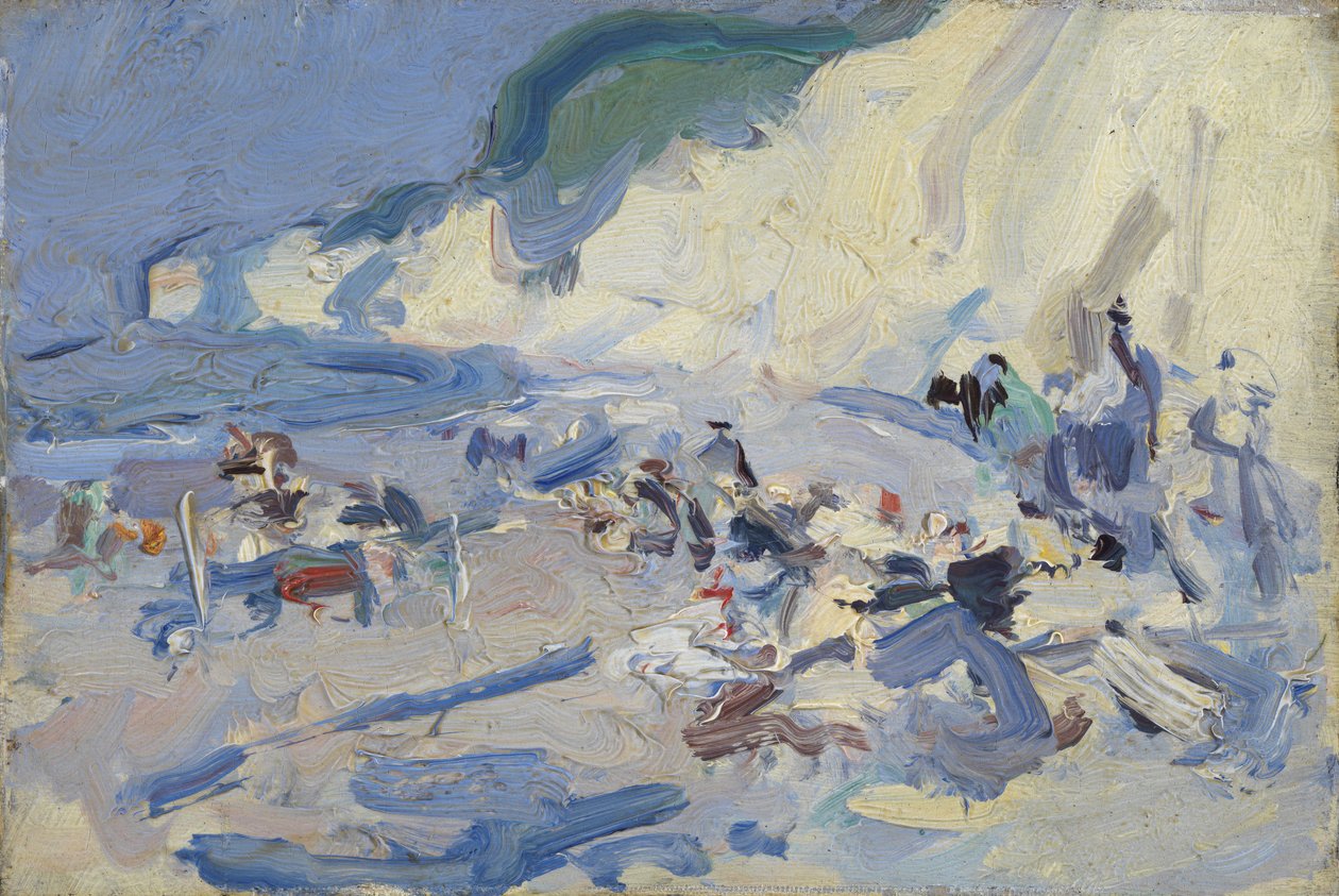 Berneval (öljy puulle) tekijältä Samuel John Peploe