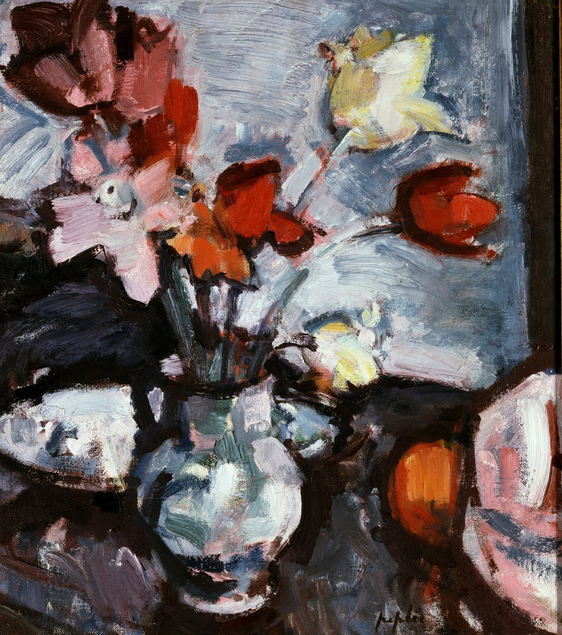 Asetelma tulppaanien kanssa. Samuel John Peploen (1871-1935) maalaus Yksityiskokoelma. tekijältä Samuel John Peploe