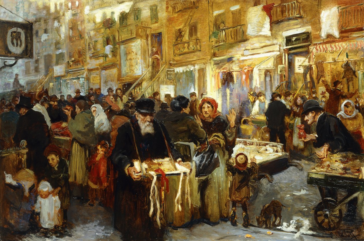 The Lower East Side, n. 1914 (öljy kankaalle) tekijältä Samuel Johnson Woolf