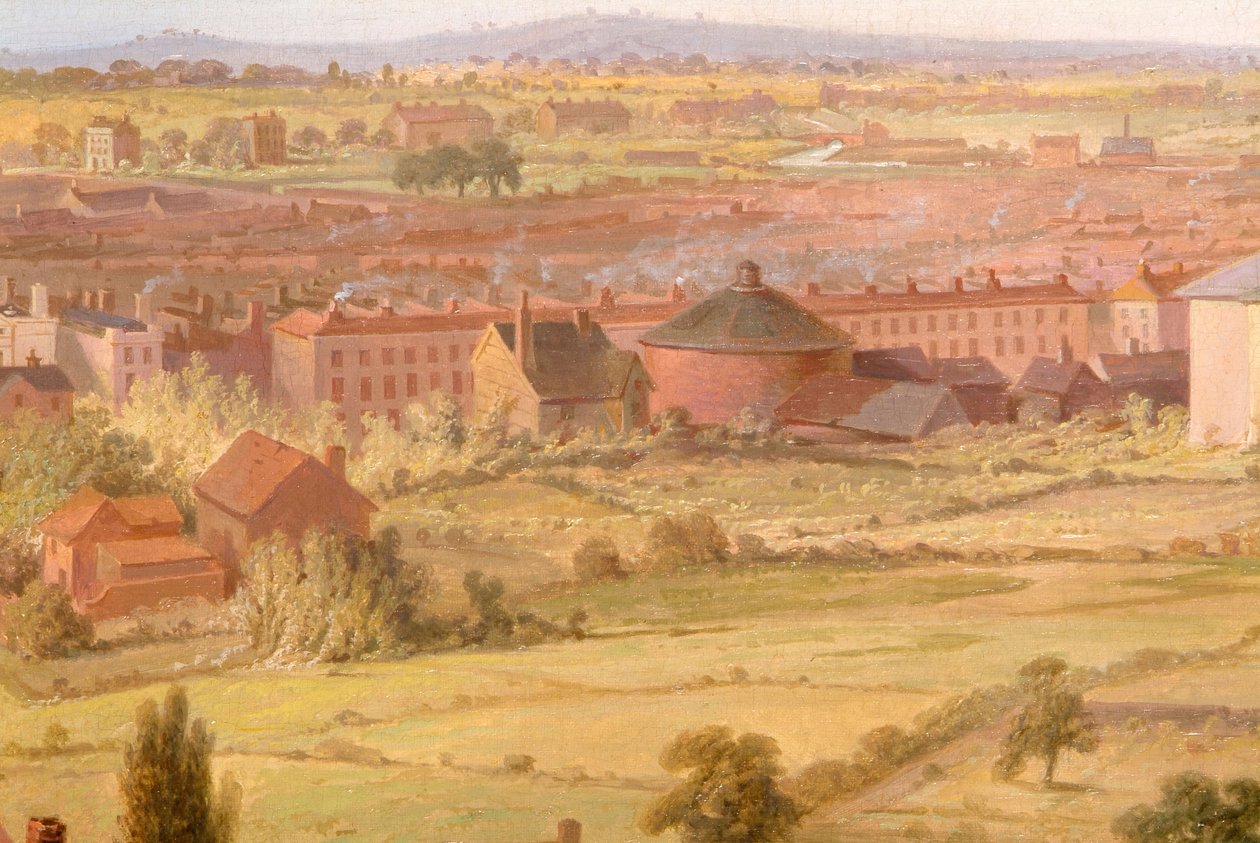 Birmingham Pyhän Philipin kirkon kupolista vuonna 1821. tekijältä Samuel Lines
