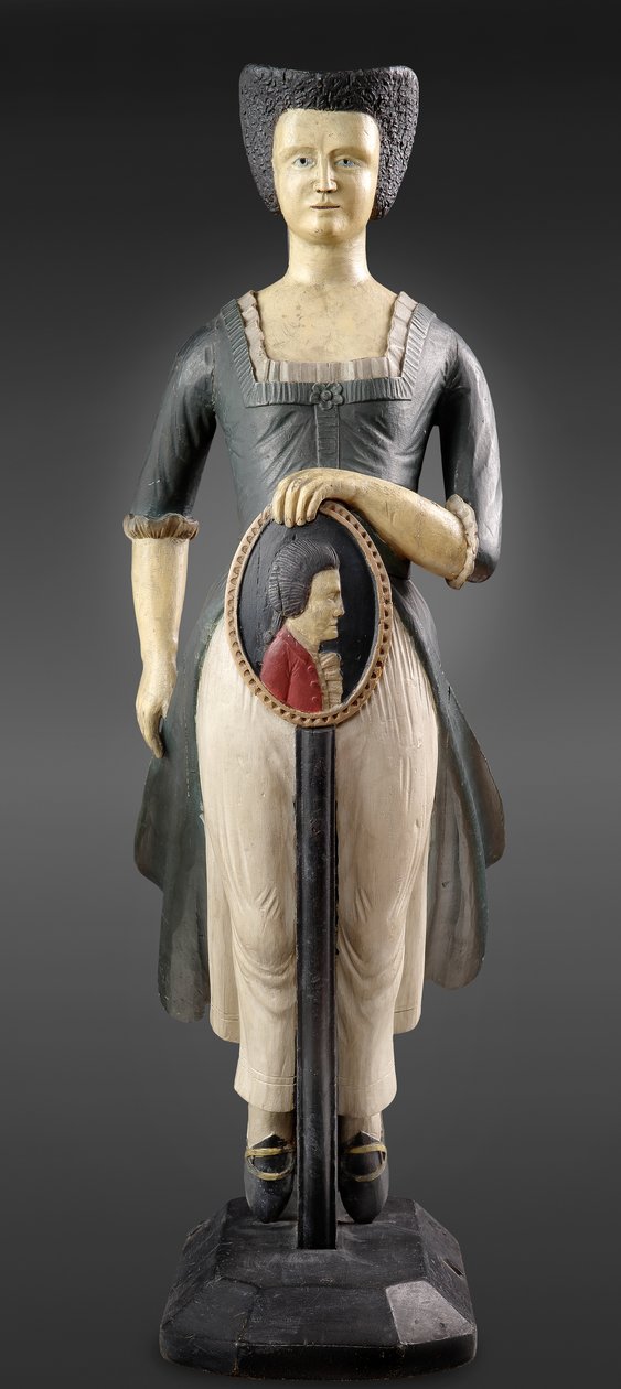 Malli hahmosta, n.1800 (maalattu puu). tekijältä Samuel McIntire