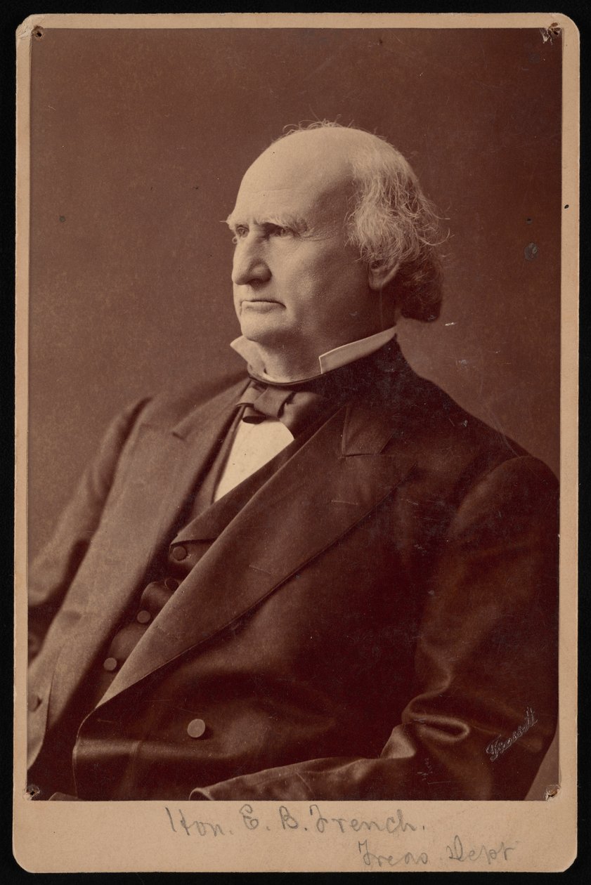 Ezra Bartlettin muotokuva ranskasta 1810-1880, 1870-luku. tekijältä Samuel Montague Fassett