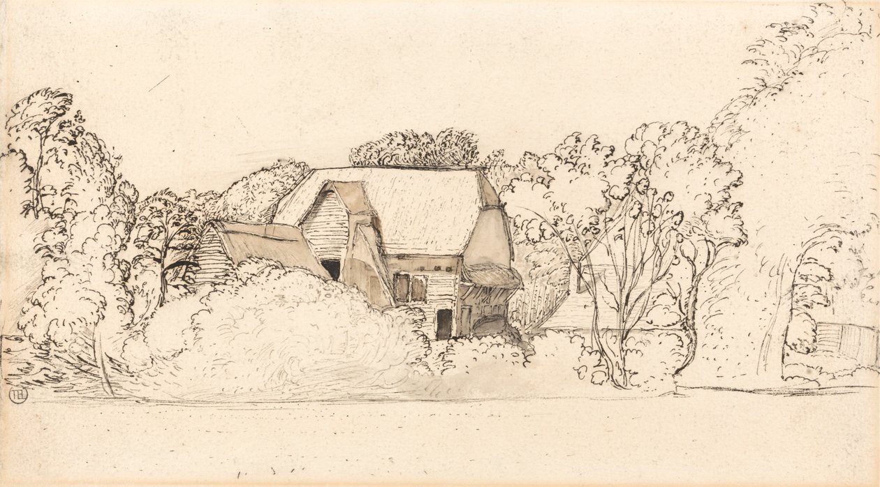 Muinainen navetta Shorehamissa tekijältä Samuel Palmer