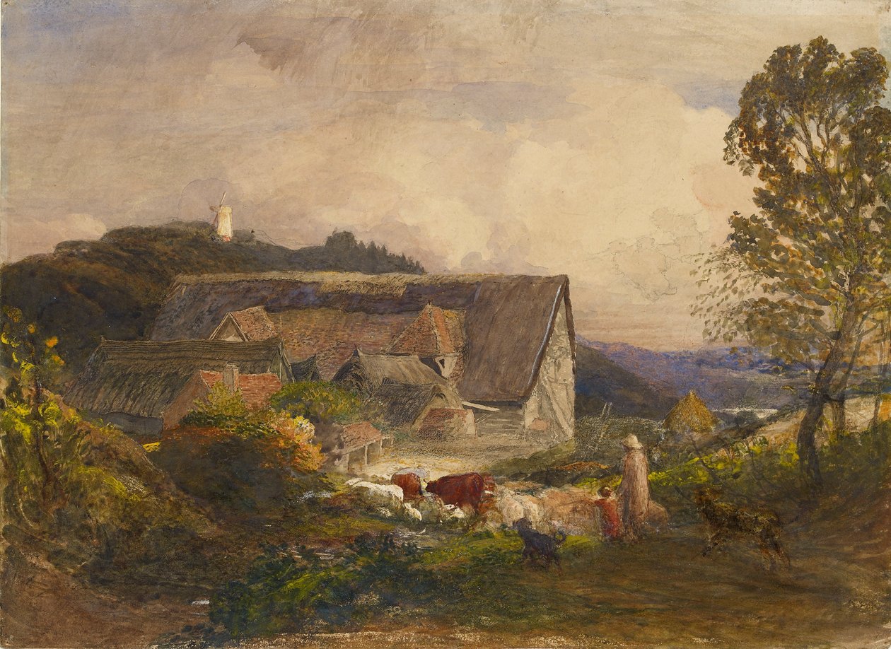 Farm Yard Princes Risboroughissa, 1845 tekijältä Samuel Palmer