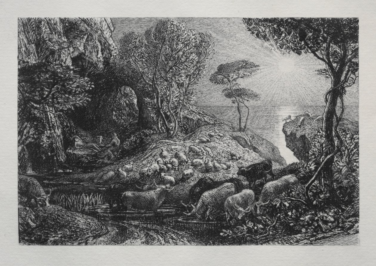 Moeris ja Galatea, 1883. tekijältä Samuel Palmer