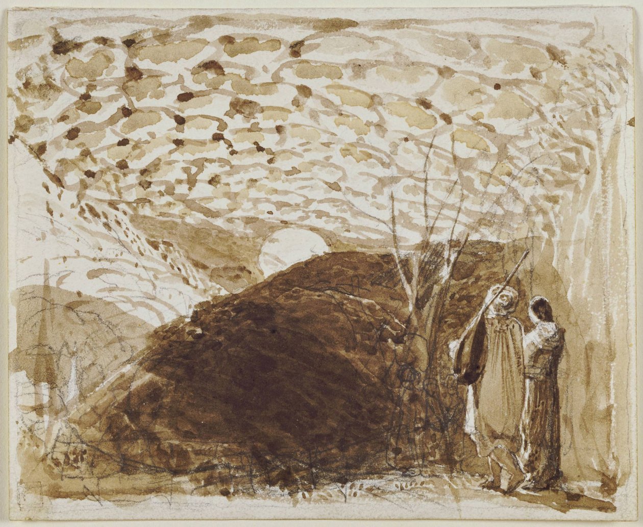 Maisema kuutamossa tekijältä Samuel Palmer