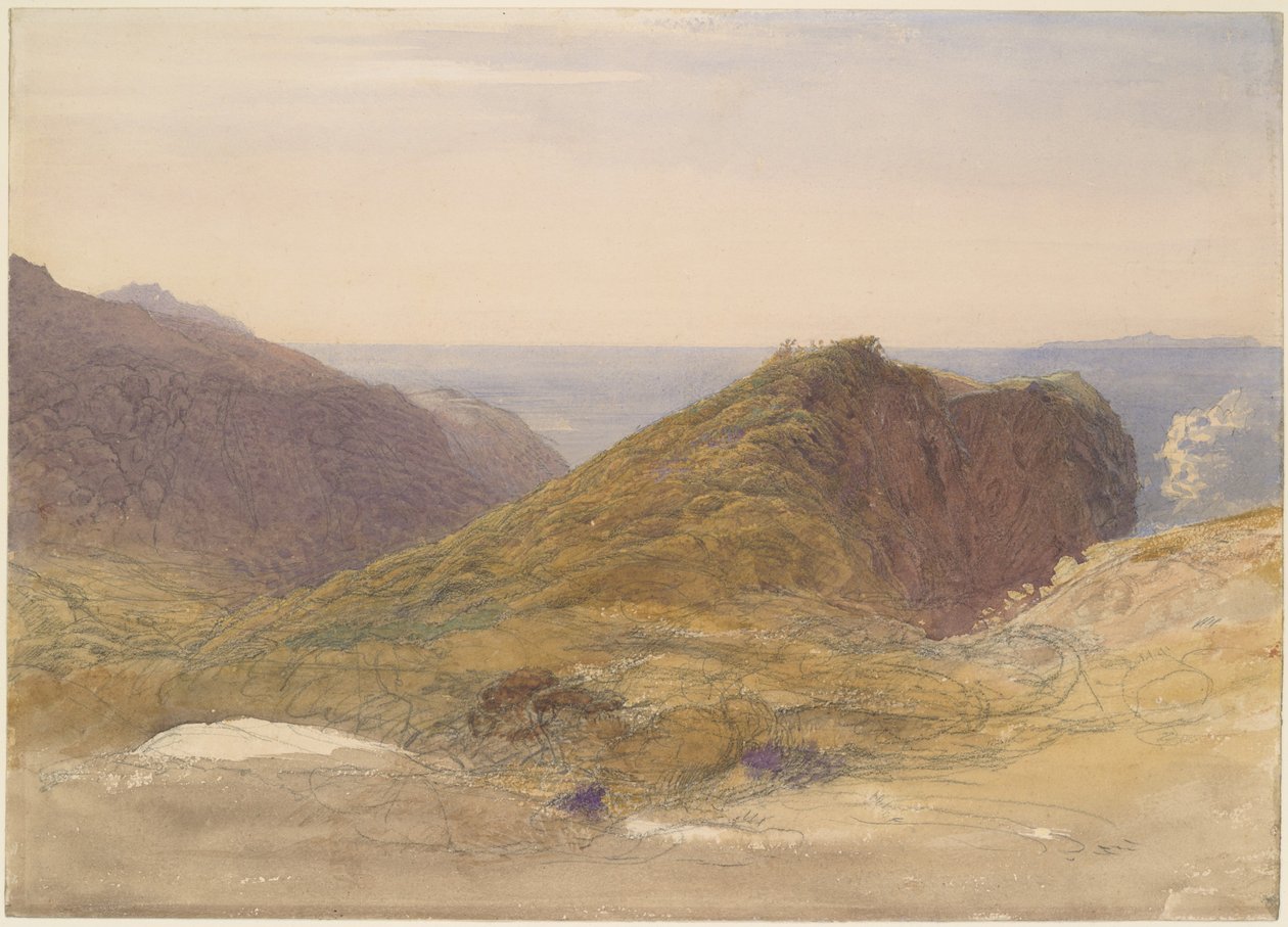 Devonin pohjoisrannikolla, Lundy Island etäisyydessä tekijältä Samuel Palmer