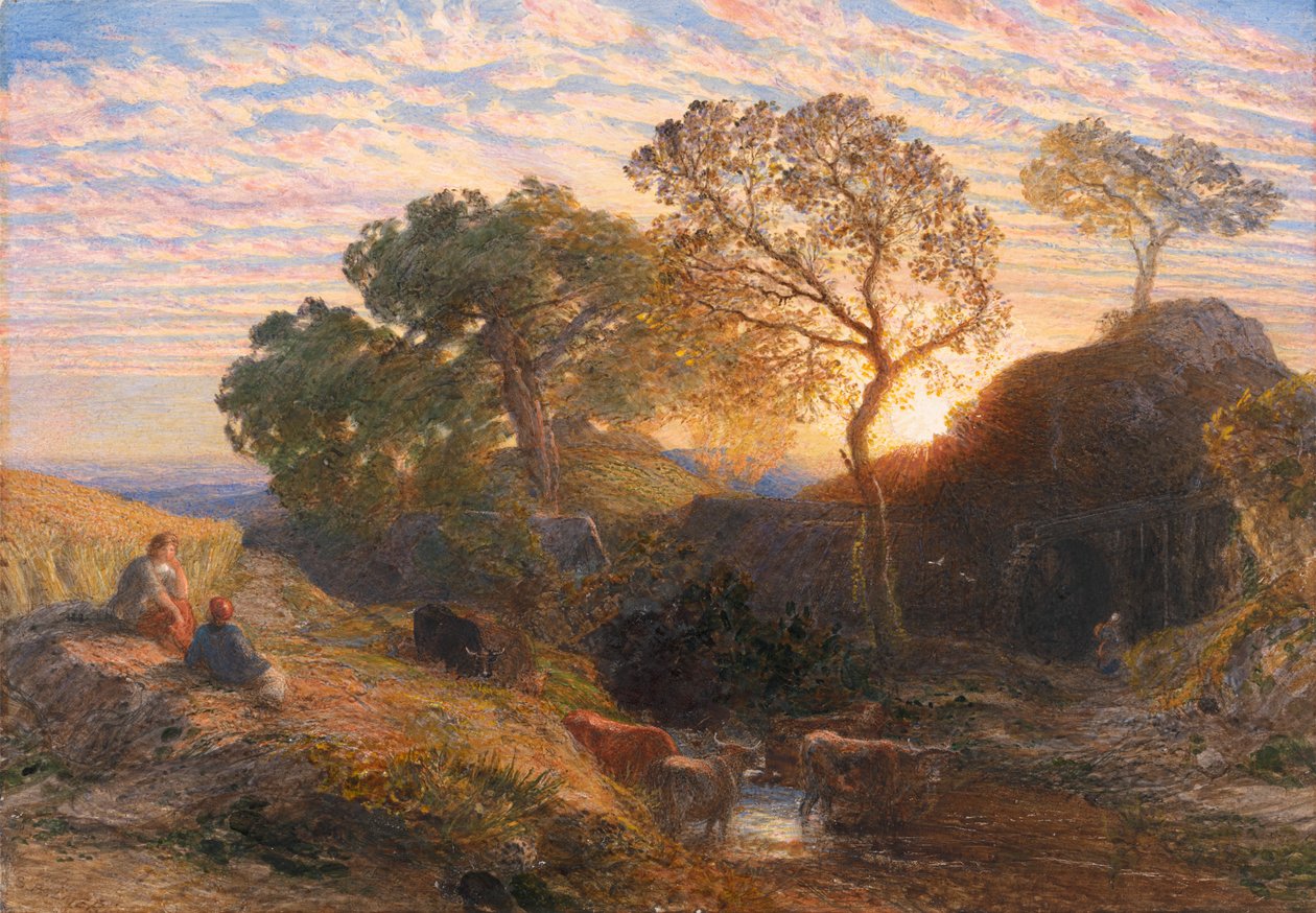 Auringonlasku tekijältä Samuel Palmer