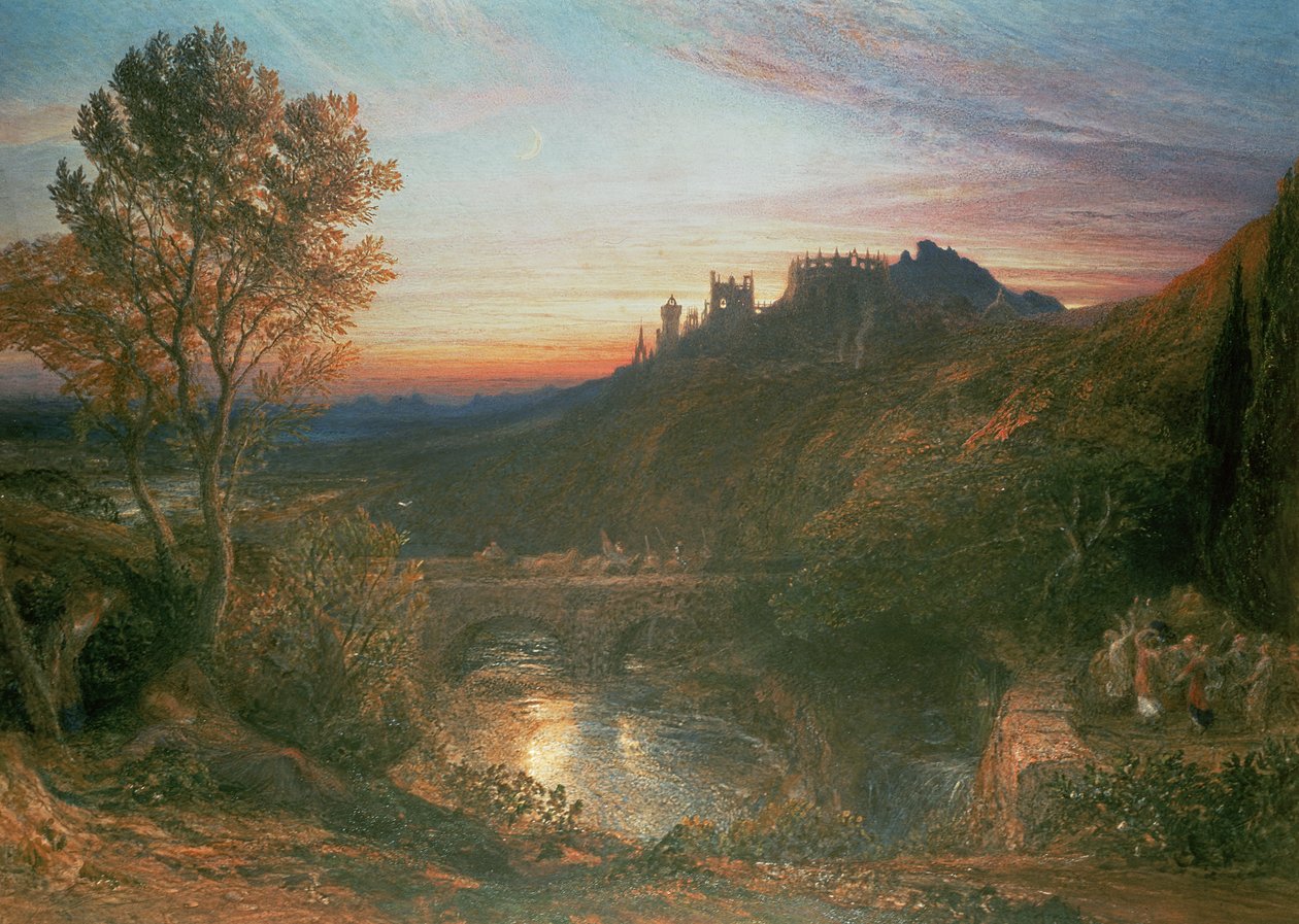 Kaupunki auringonlaskun aikaan tekijältä Samuel Palmer