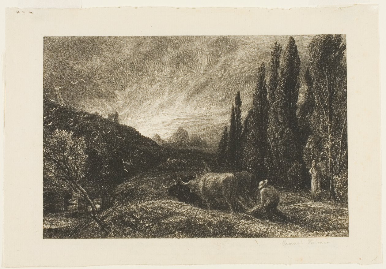Varhainen kyntäjä tekijältä Samuel Palmer