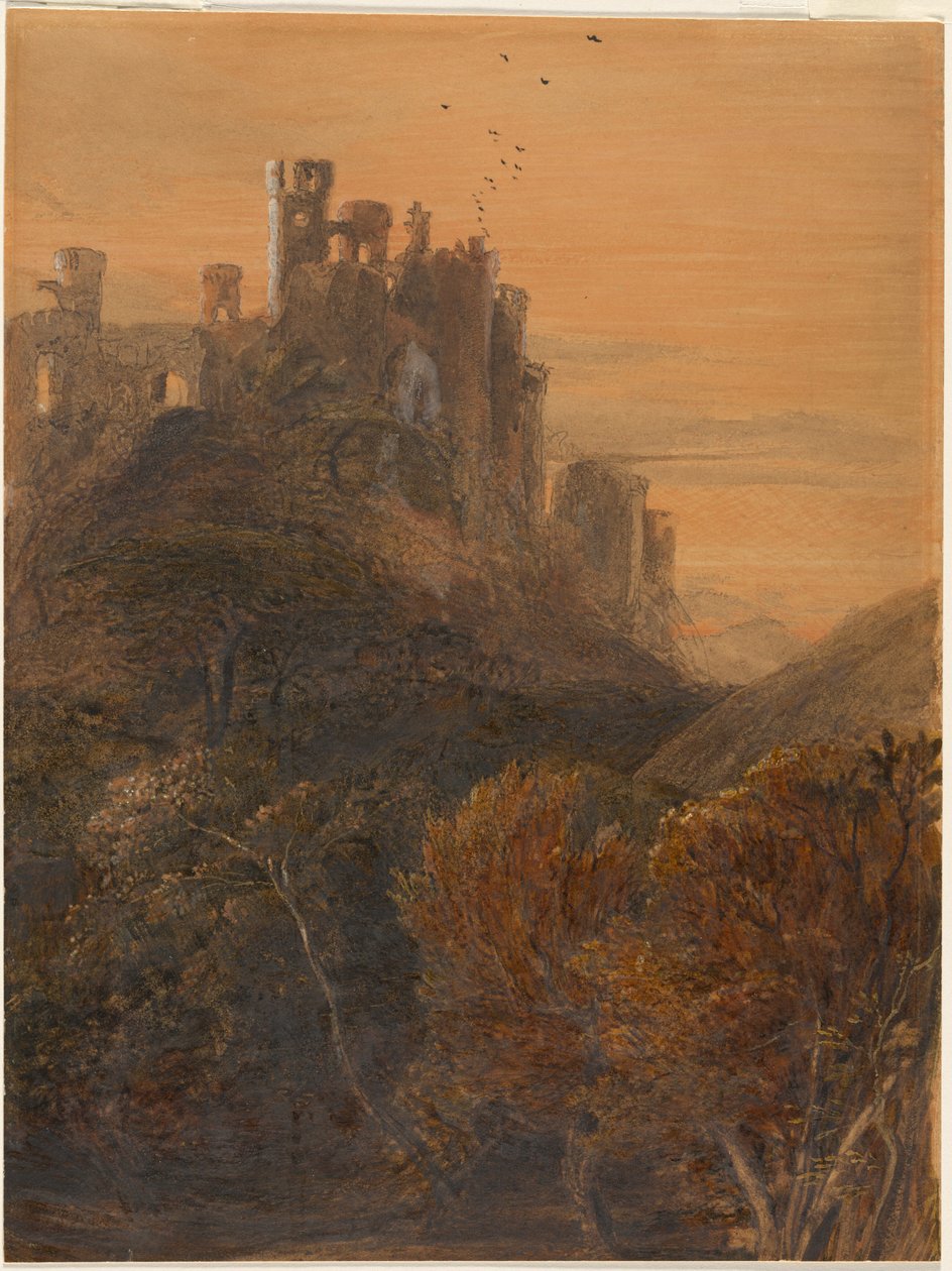 Lumottu linna iltahämärässä tekijältä Samuel Palmer