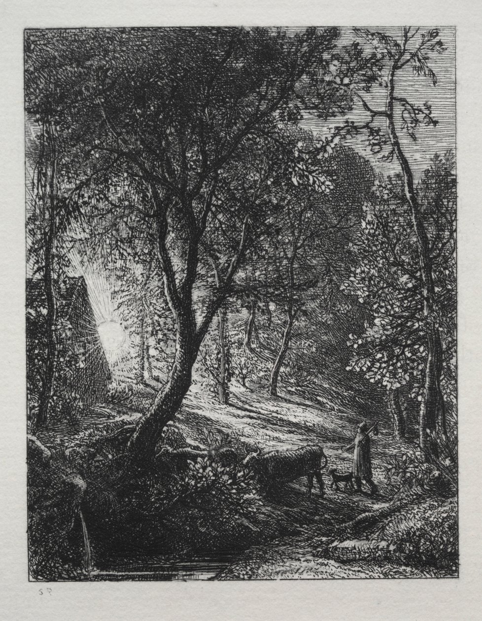 The Herdsmans Cottage, 1850. tekijältä Samuel Palmer