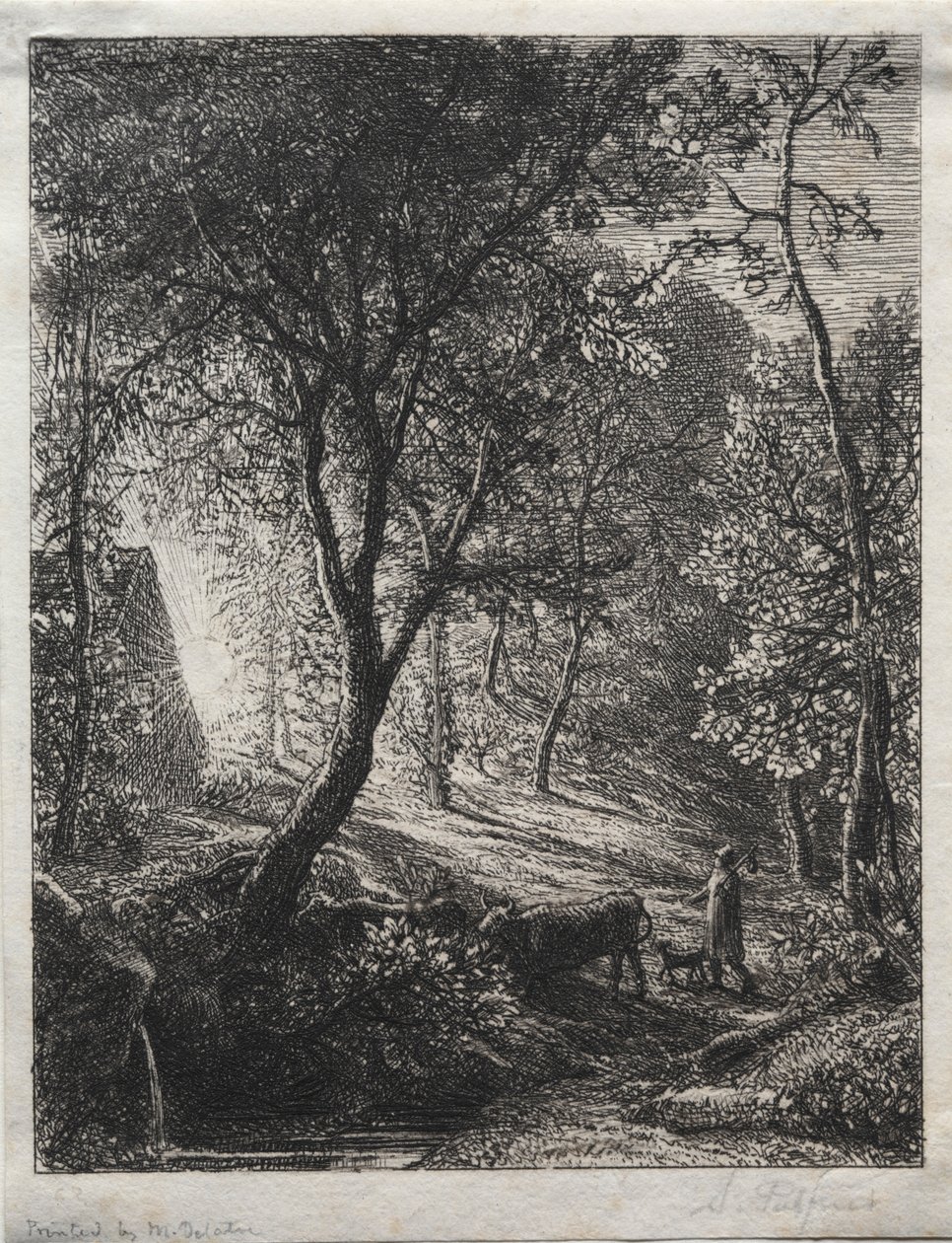 The Herdsmans Cottage, 1850. tekijältä Samuel Palmer