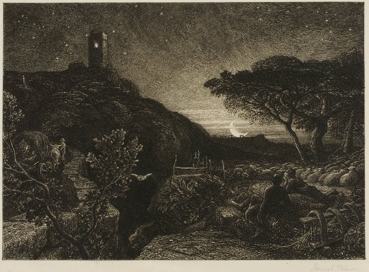 Yksinäinen torni tekijältä Samuel Palmer