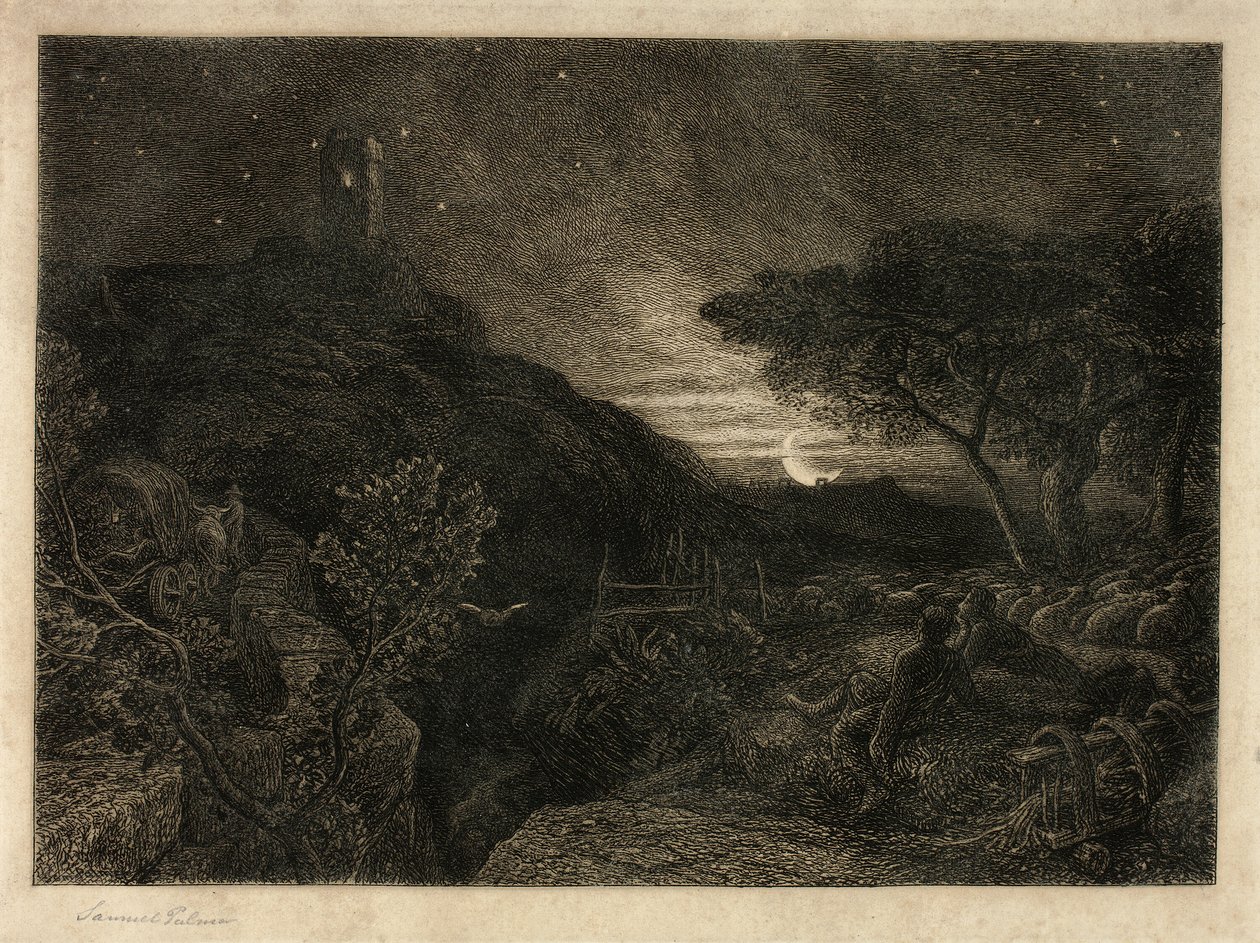 Yksinäinen torni tekijältä Samuel Palmer
