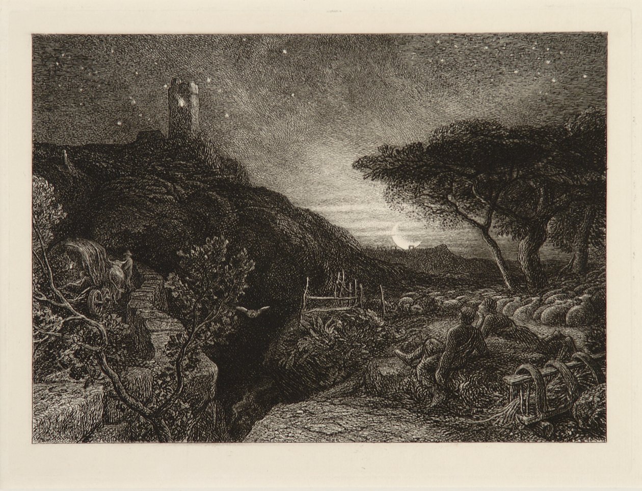 Yksinäinen torni tekijältä Samuel Palmer
