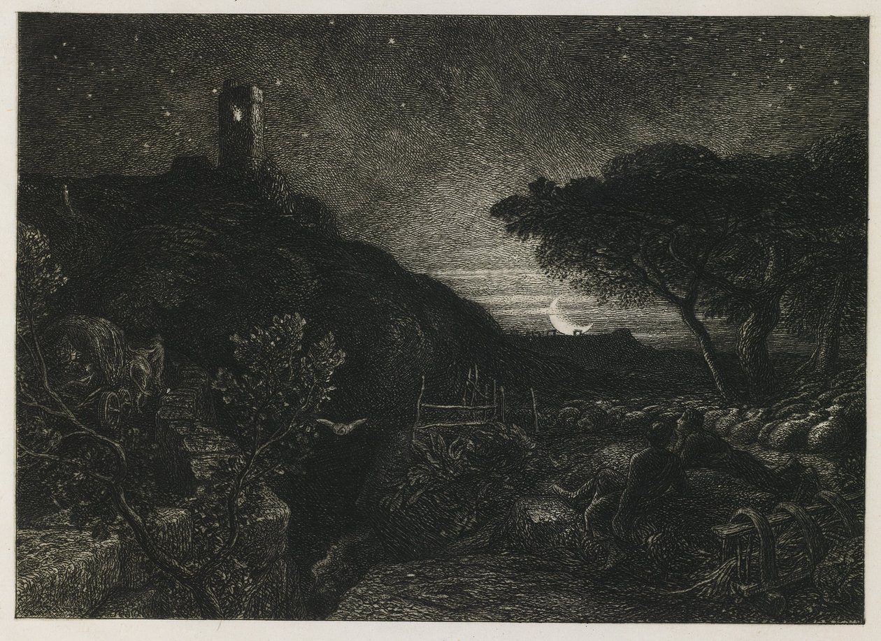 Yksinäinen torni tekijältä Samuel Palmer
