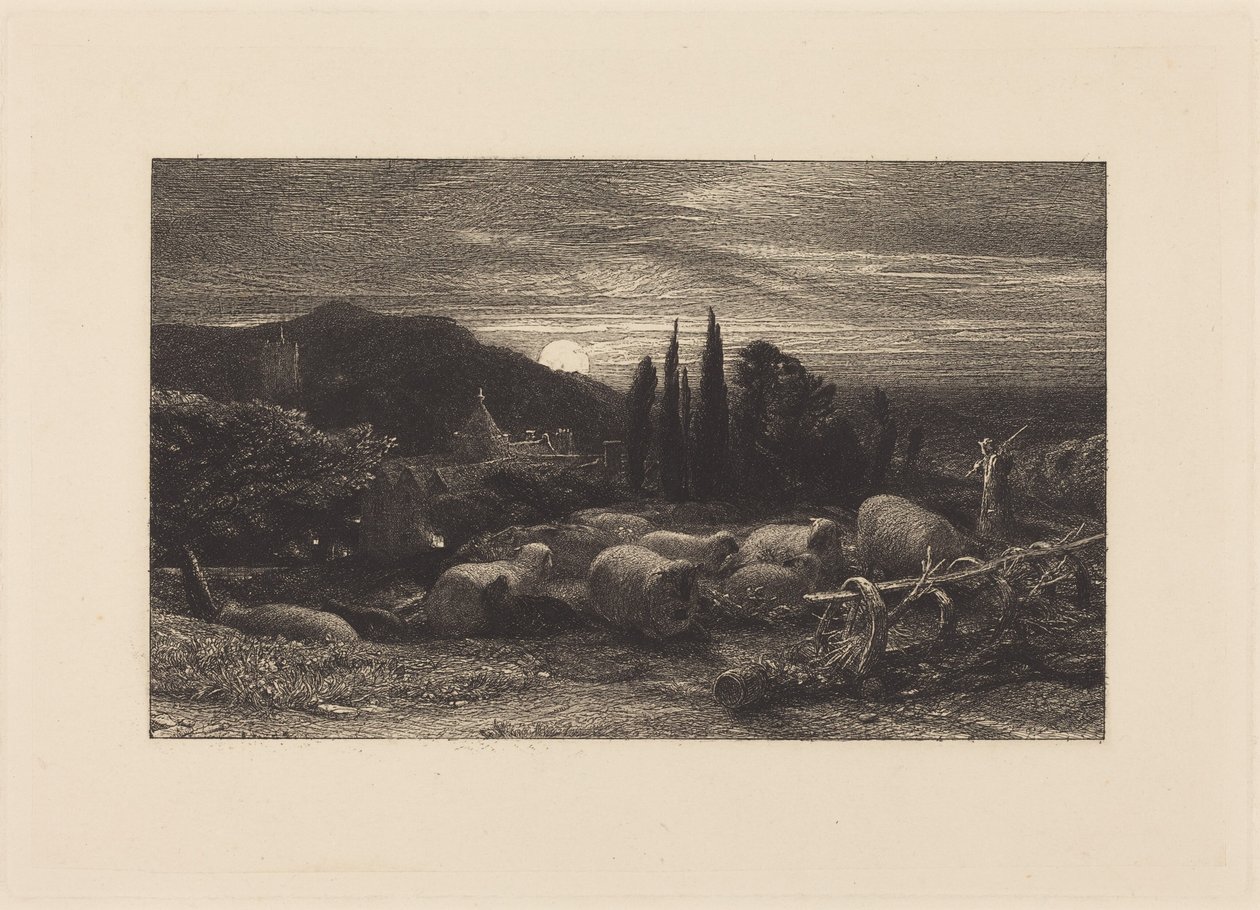 Nouseva kuu eli englantilainen pastoraali tekijältä Samuel Palmer