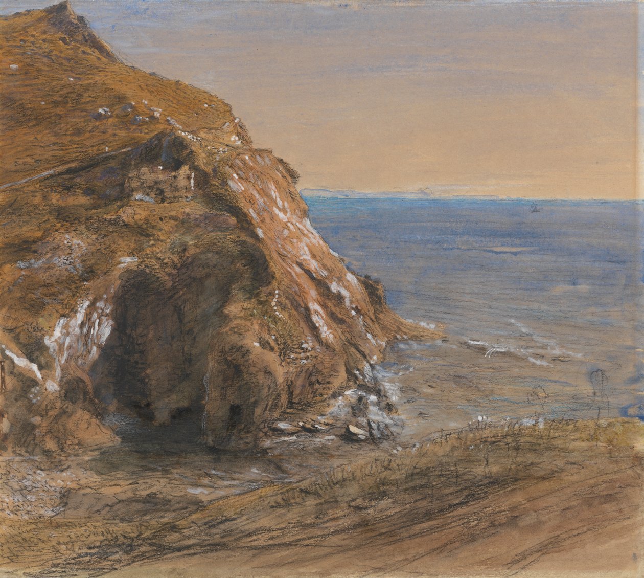 Rock Slip lähellä Boscastlea tekijältä Samuel Palmer