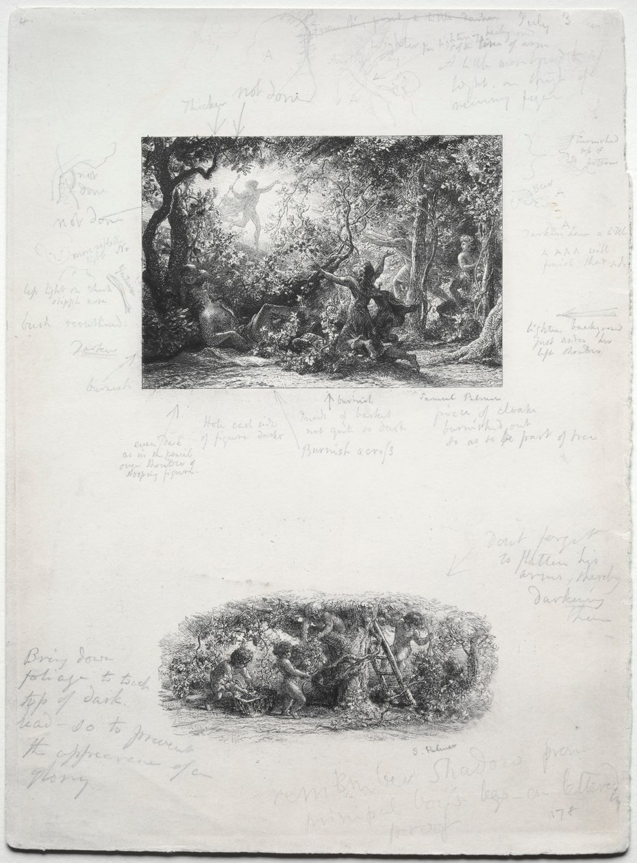 Viiniköynnös, 1852. tekijältä Samuel Palmer