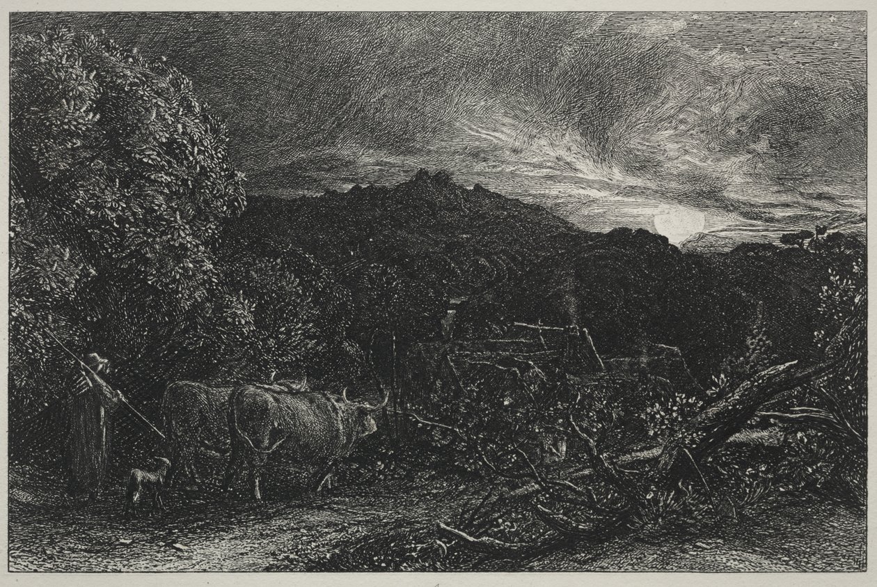 Väsynyt kyntäjä tekijältä Samuel Palmer